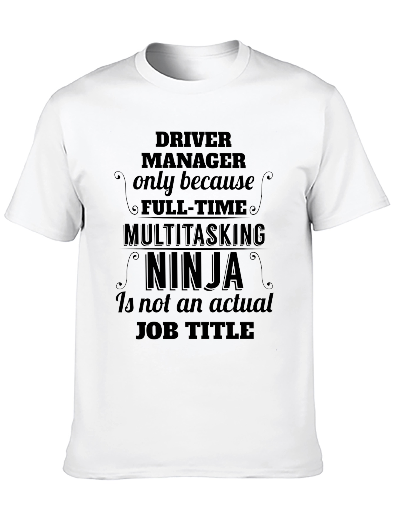 Black Driver Manager Ninja Graphic Tee view 10