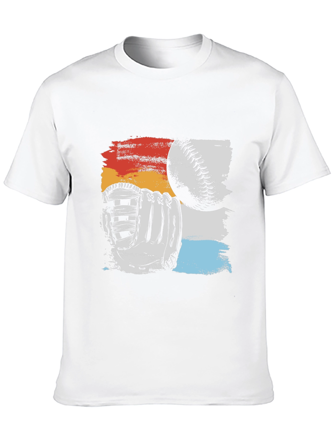 Baseball Glove & Ball Graphic T-Shirt - 10