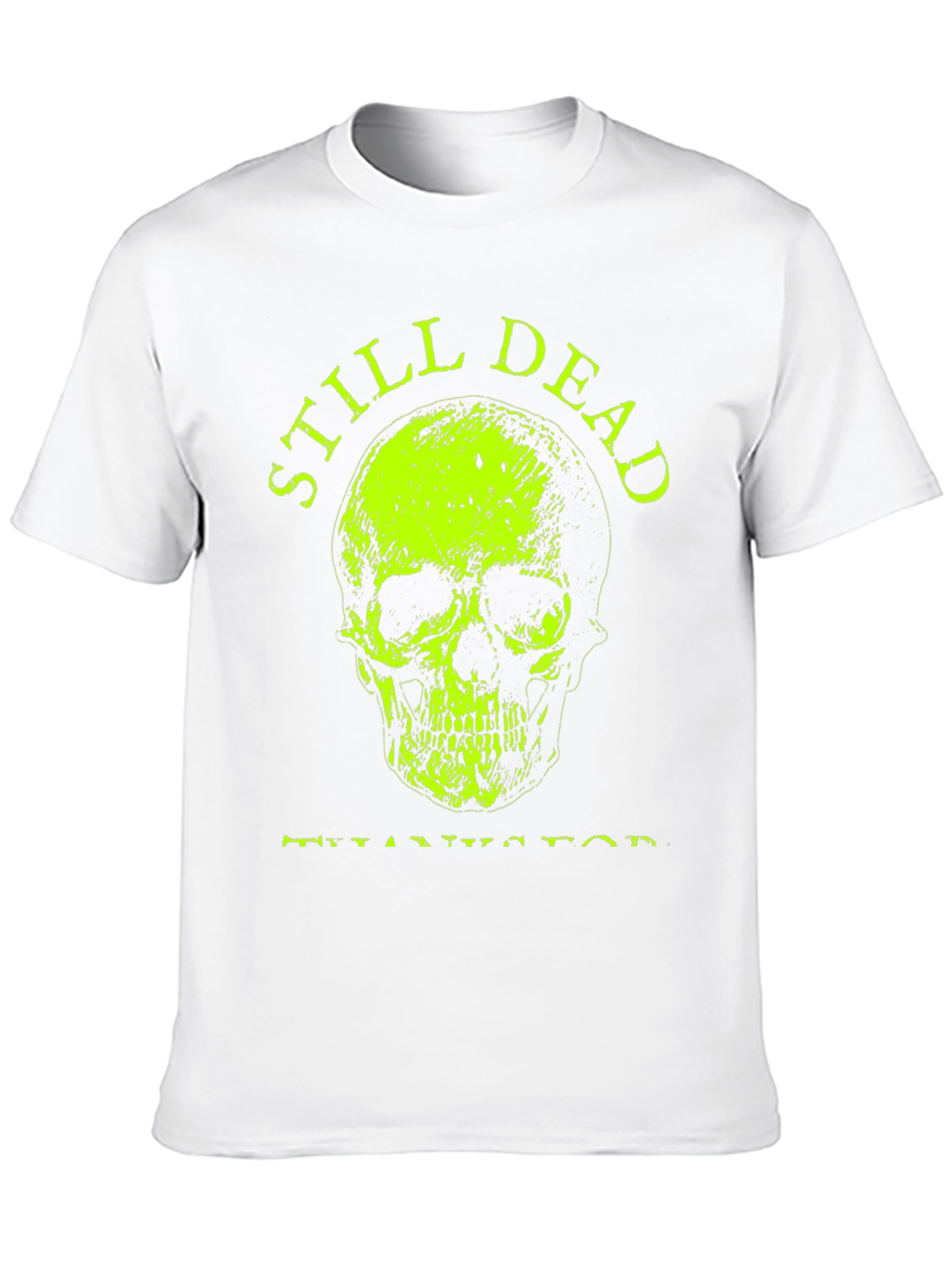 Black Still Dead Skull Graphic T-Shirt - Black view 10