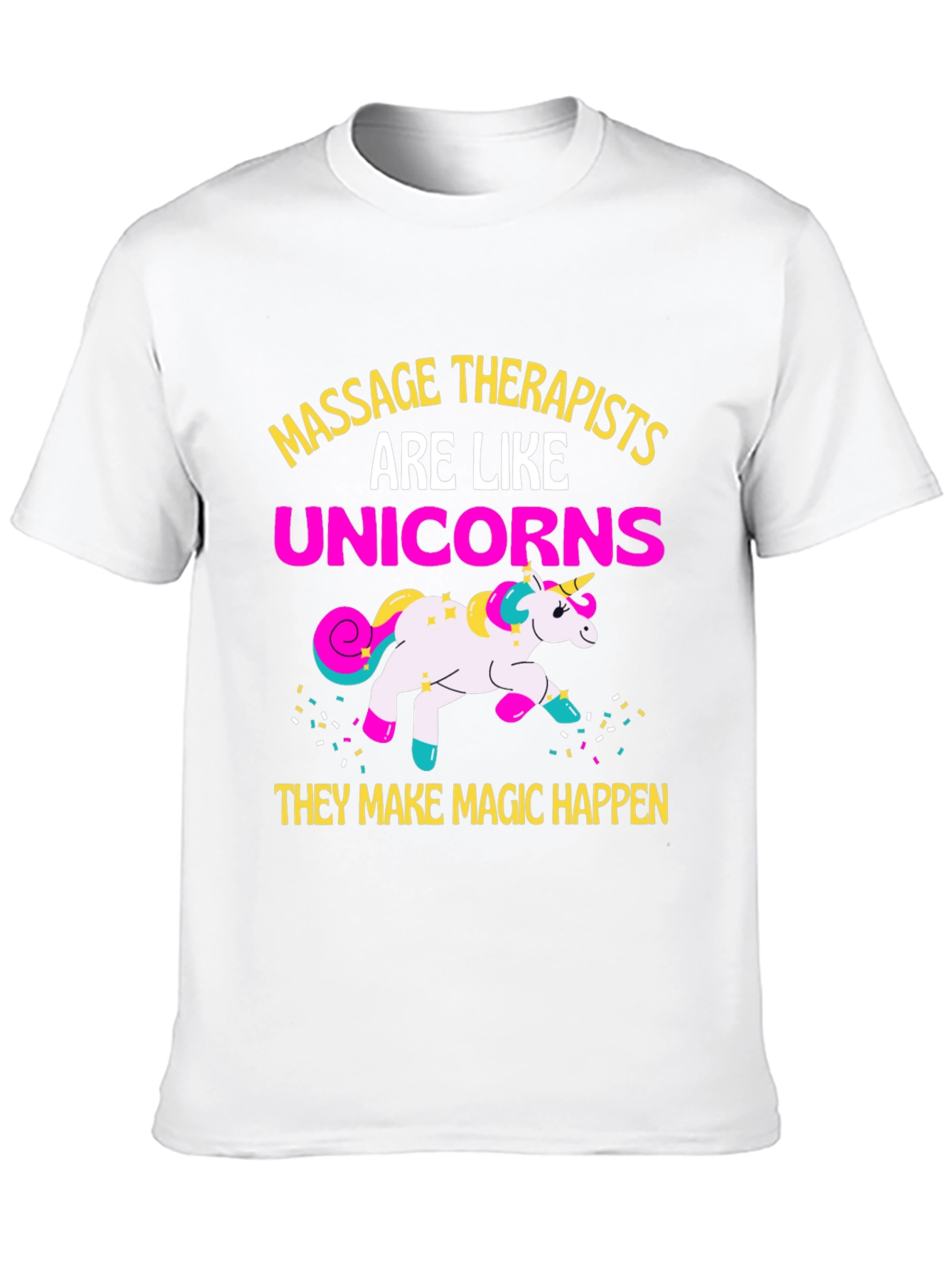 Black Massage Therapists Unicorns Funny Graphic T-Shirt view 10