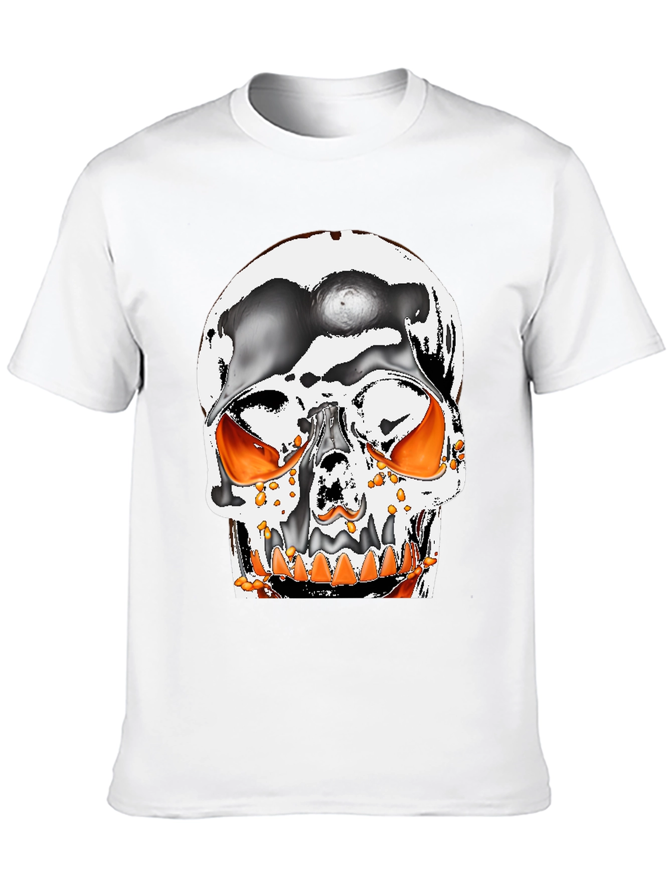 Black Skull Graphic Tee - Halloween Ready view 10