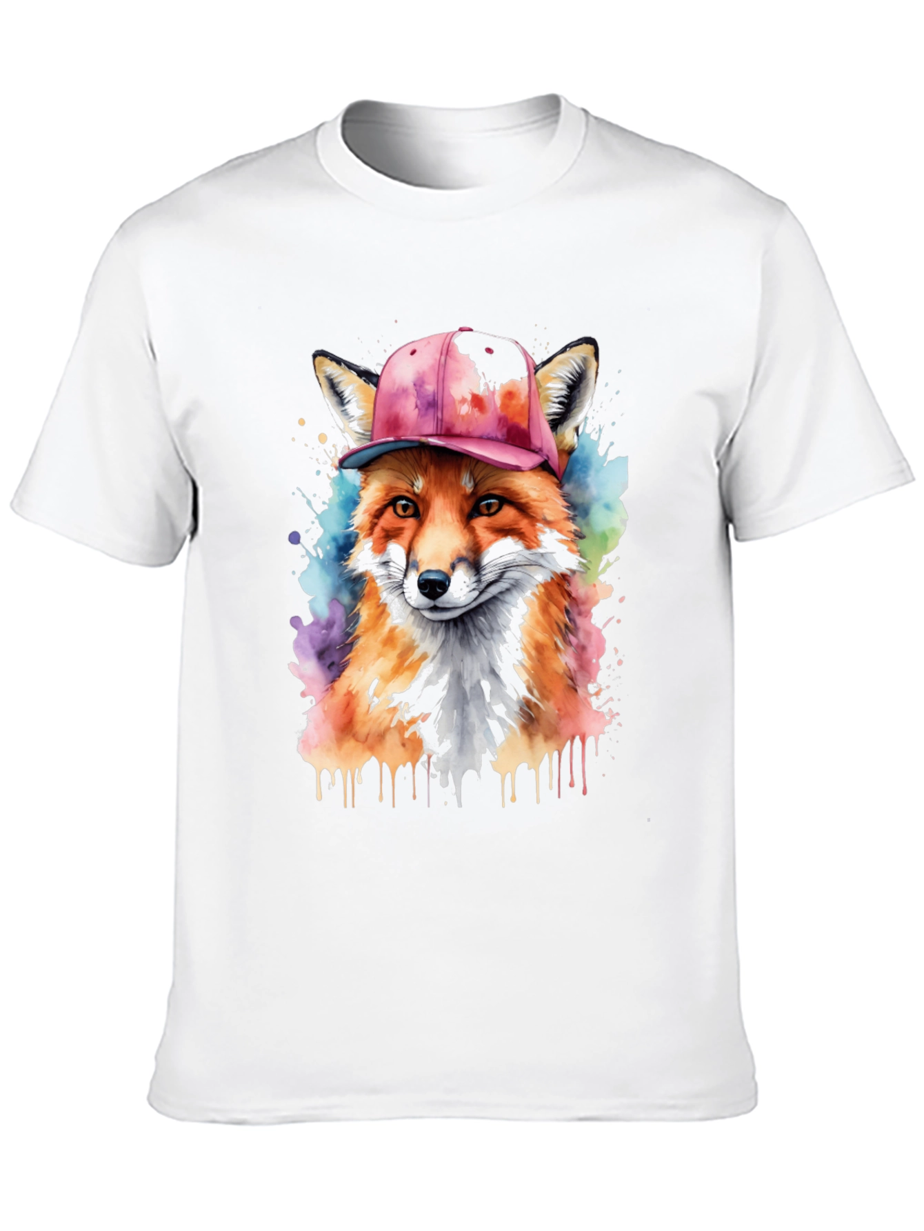 Black Cool Fox Graphic Tee - Men's Black T-Shirt view 10