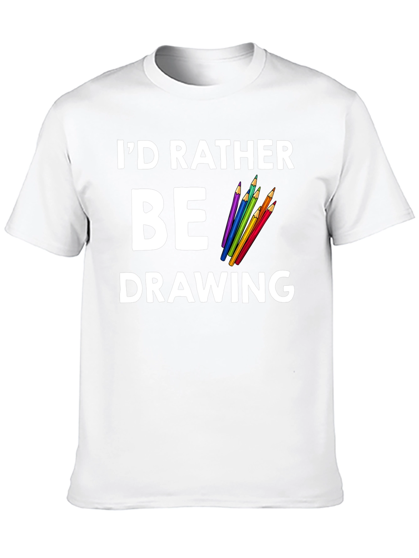 Black I'd Rather Be Drawing Graphic Tee view 10