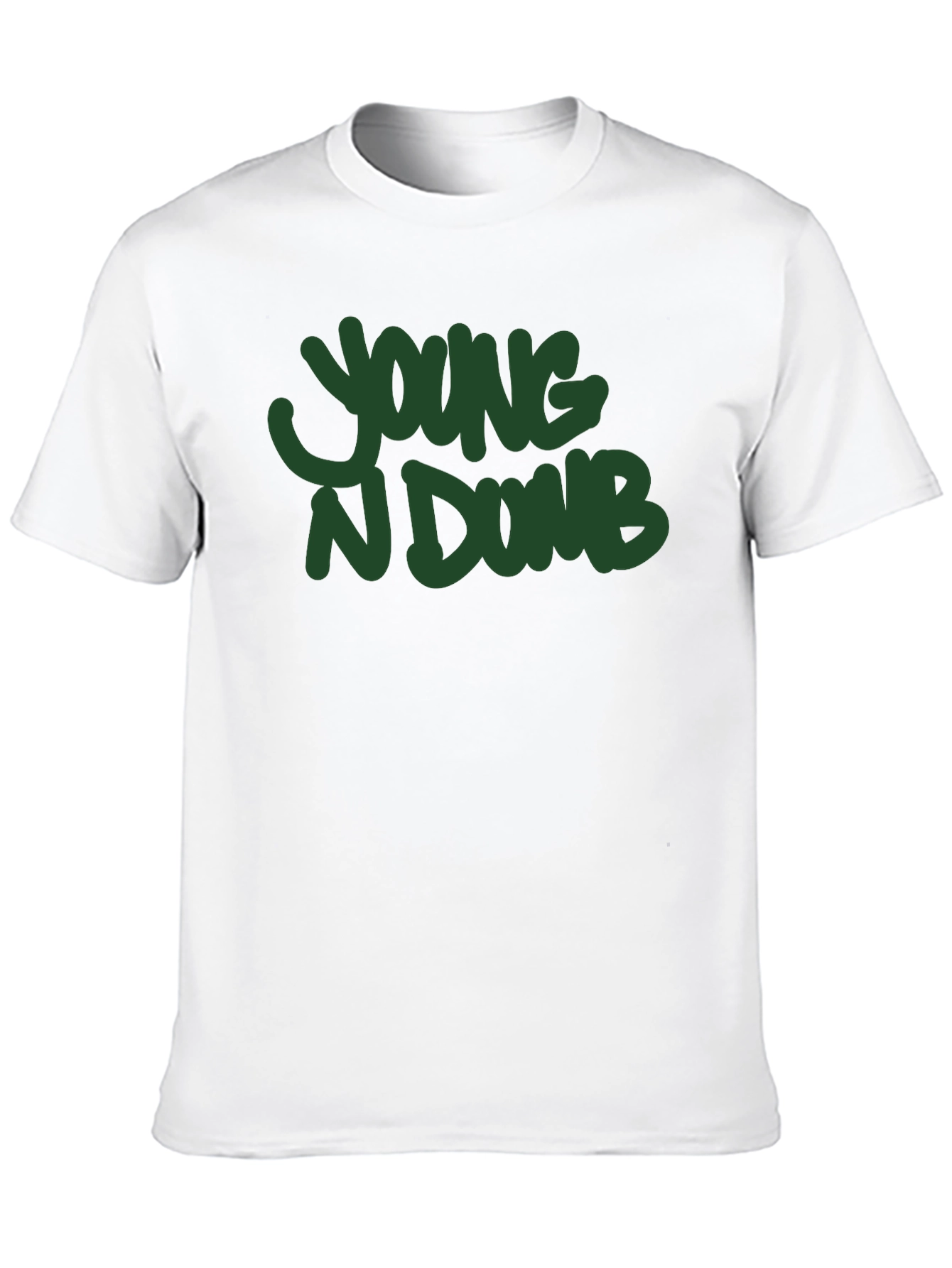 Black Young N Dumb Crew Neck T-Shirt view 10