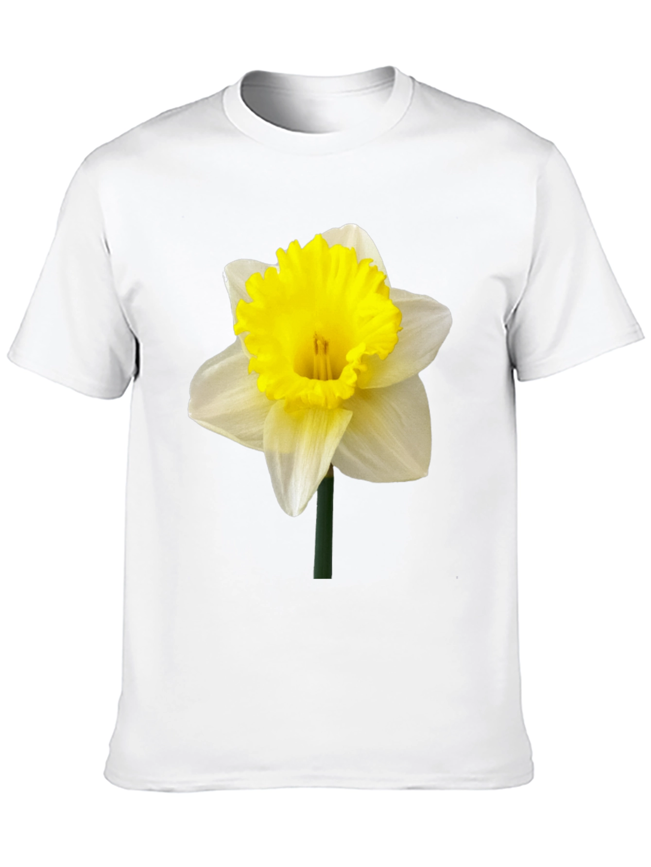 Daffodil Flower Graphic T-Shirt - Black Casual Tee - 10