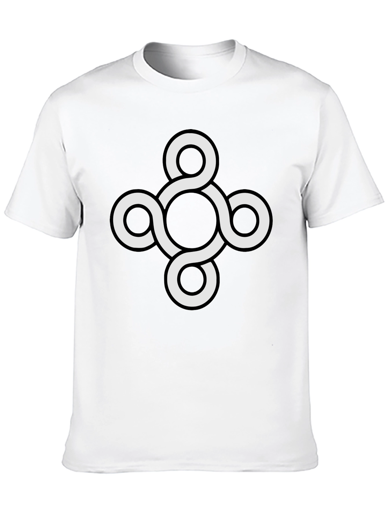 Black Abstract Knot T-Shirt - Stylish Graphic Tee view 10