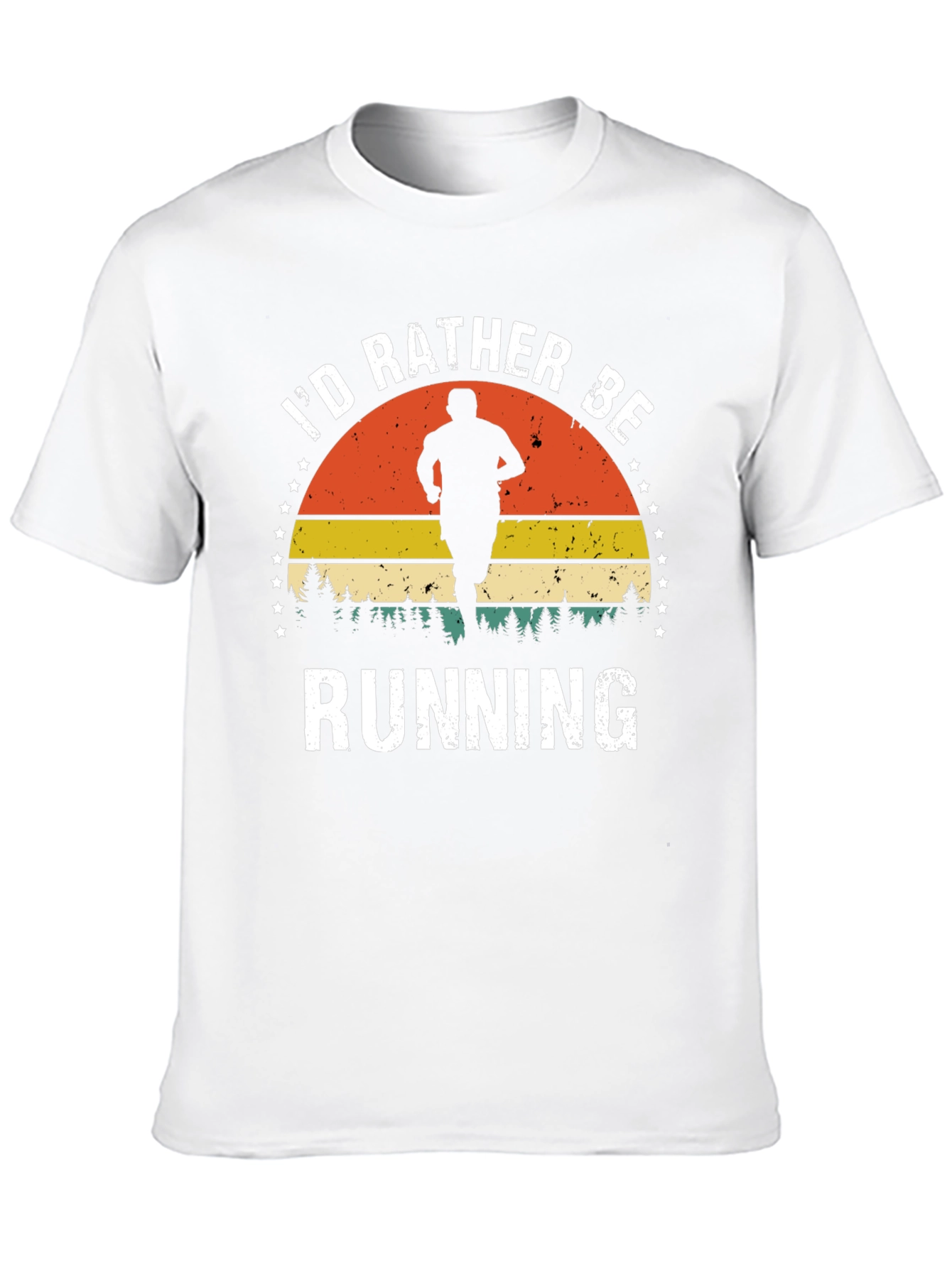 Black Retro "I'd Rather Be Running" Graphic Tee view 10