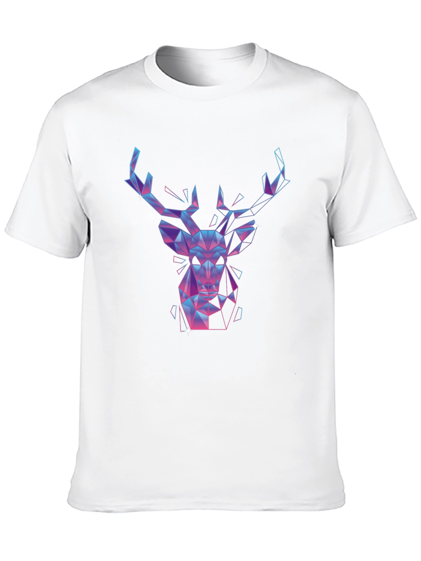 Black Geometric Deer Graphic Tee - Black view 10