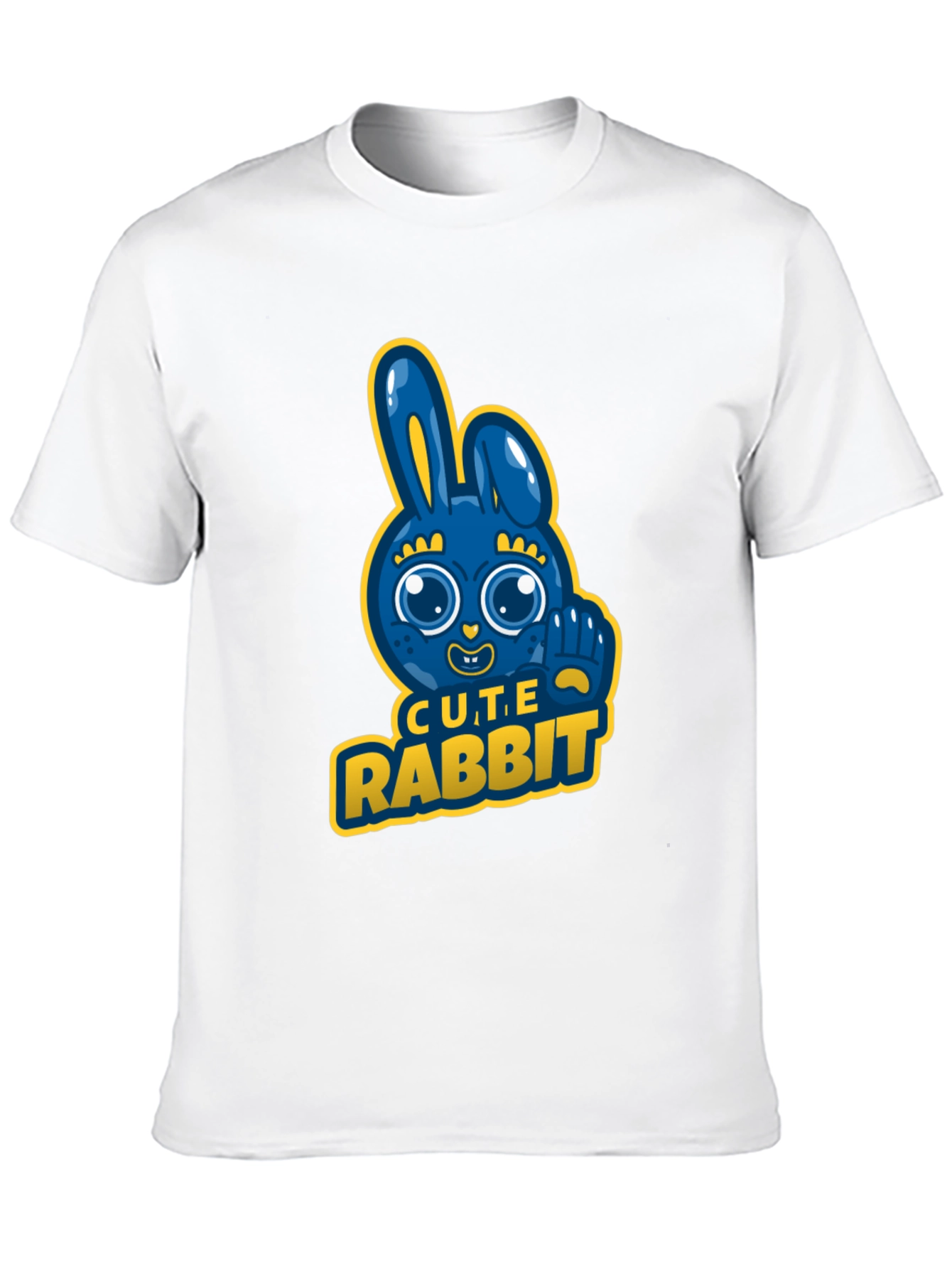 Black Cute Rabbit Graphic Tee - Fun & Stylish view 10