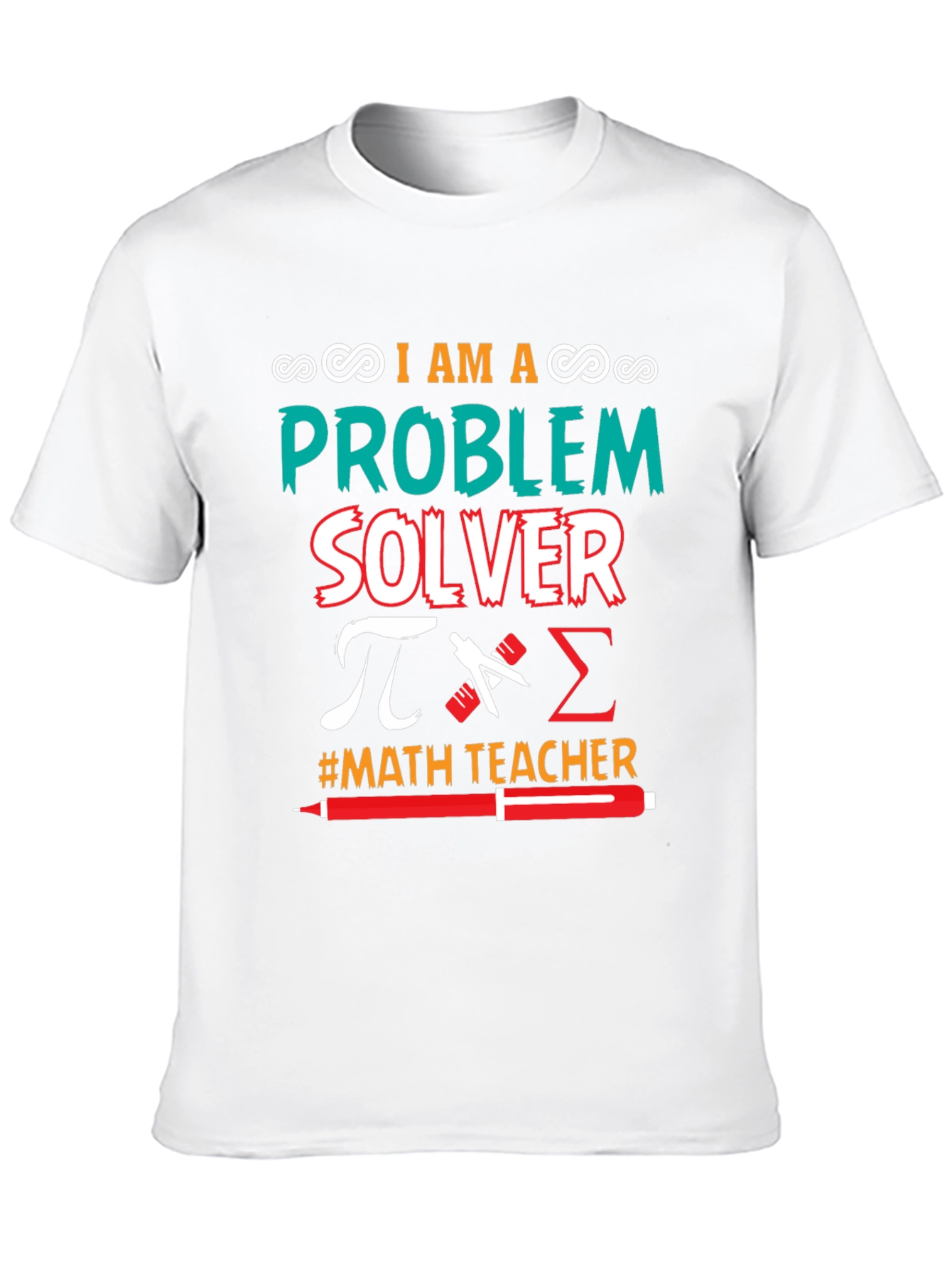Black I Am a Problem Solver Math Teacher T-Shirt view 10