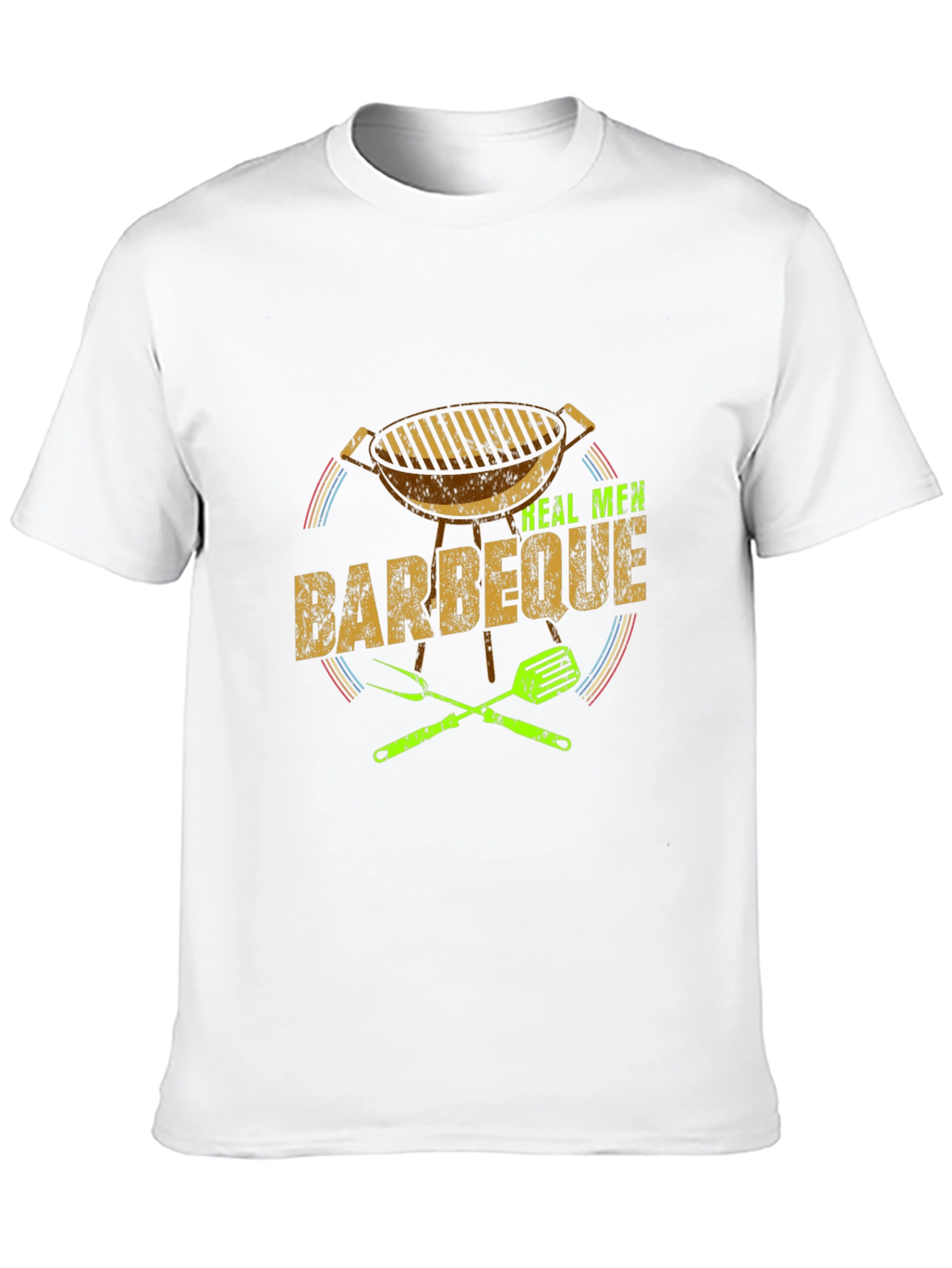 Black Real Men Barbeque T-Shirt view 10
