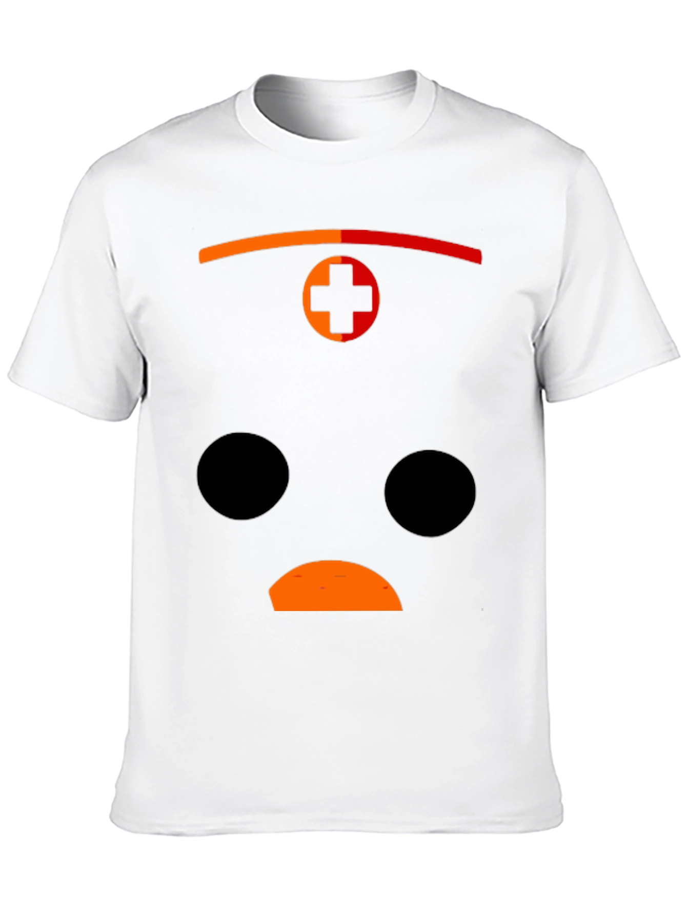 Black Graphic Print Black T-Shirt with Sad Face Design view 10