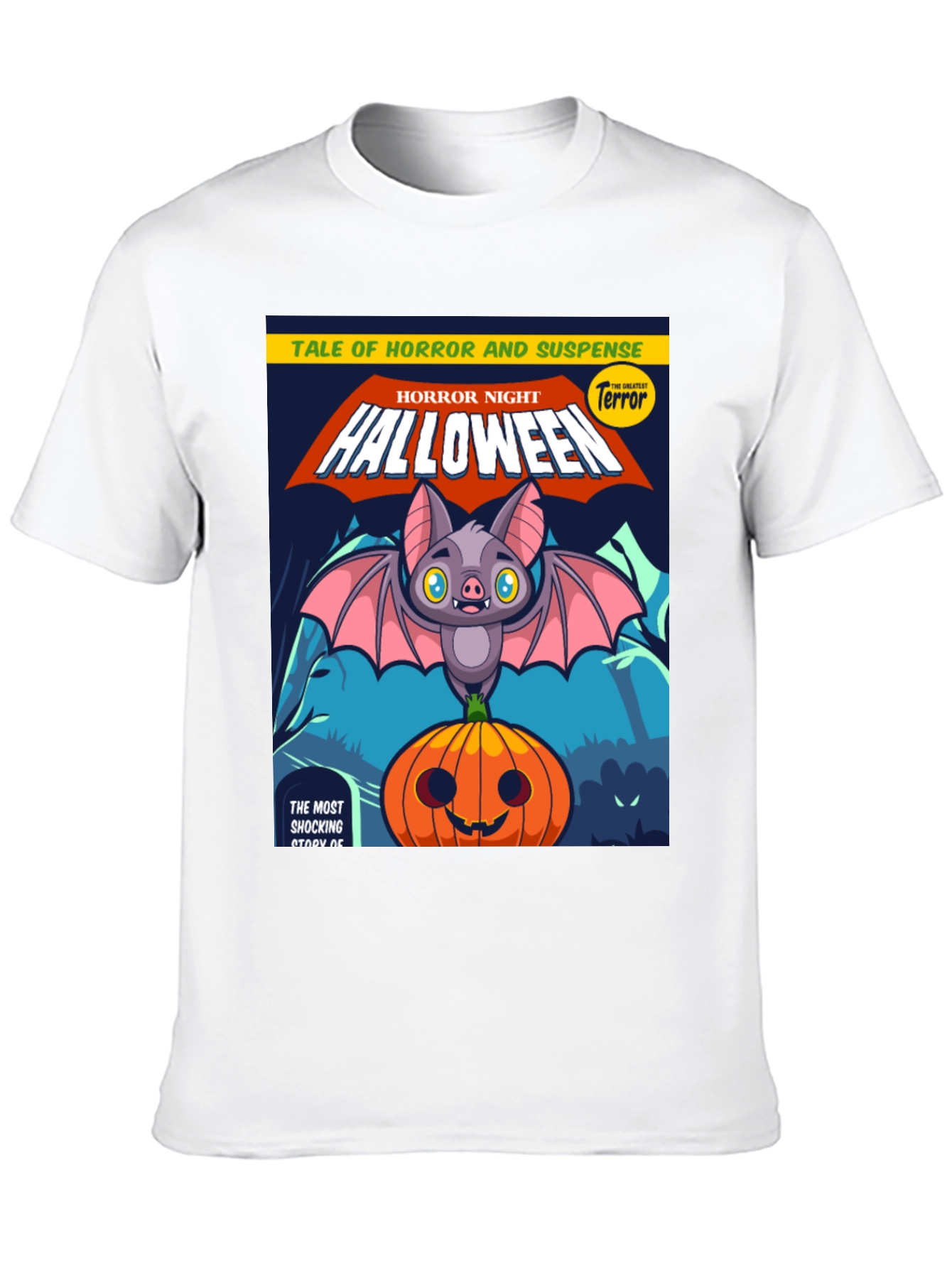 Black Halloween Horror Night T-Shirt view 10