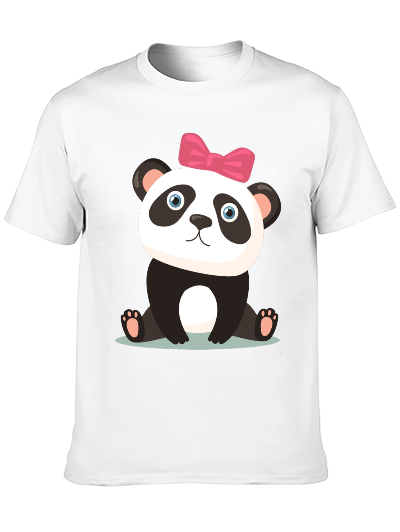 Black Cute Panda Bear Graphic Black T-Shirt view 10