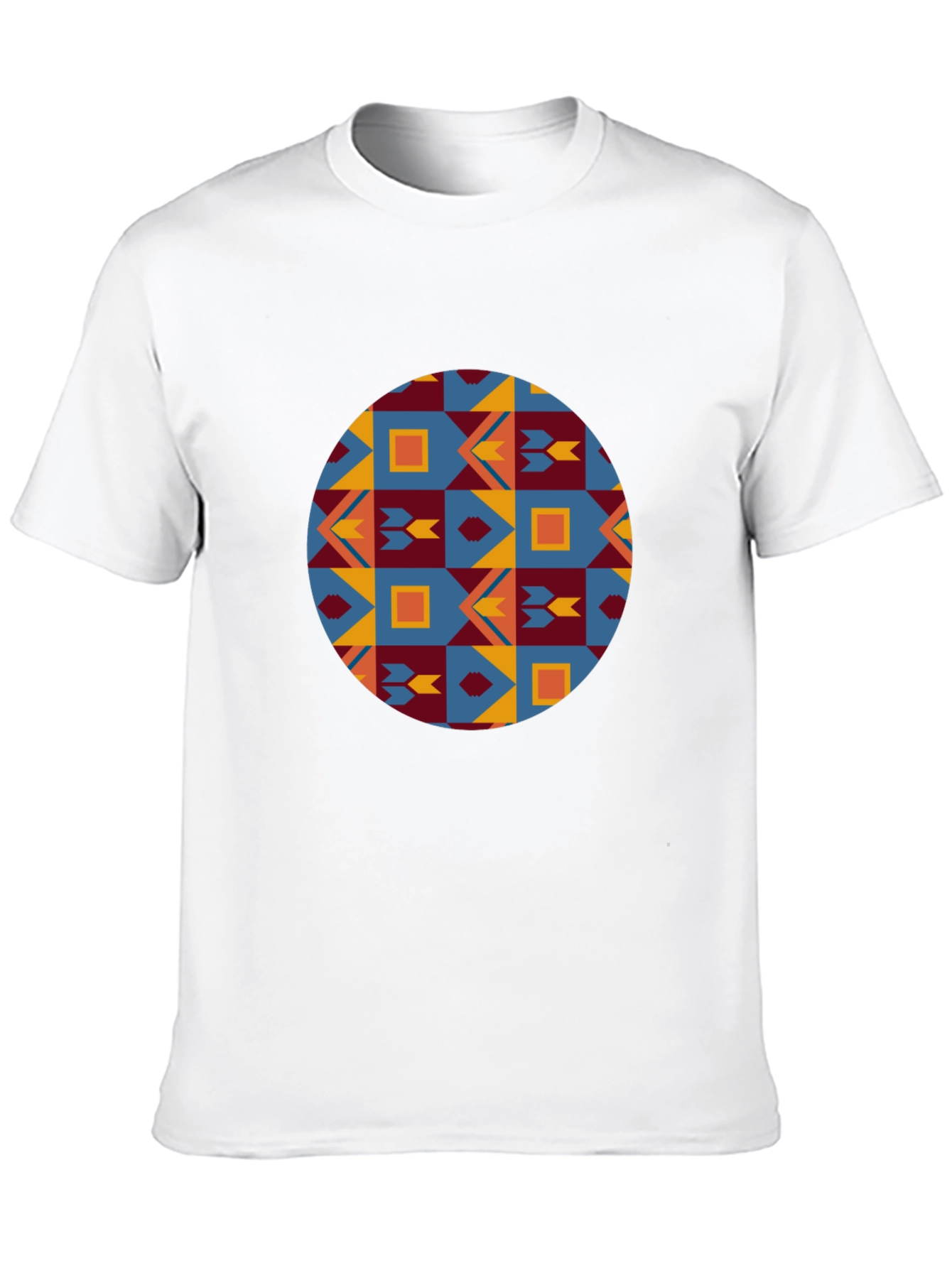 Black Geometric Circle Pattern Tee view 10