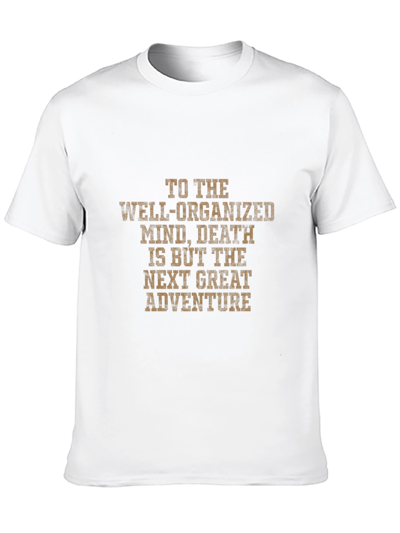 Black Well Organized Mind Death Adventure T-Shirt view 10