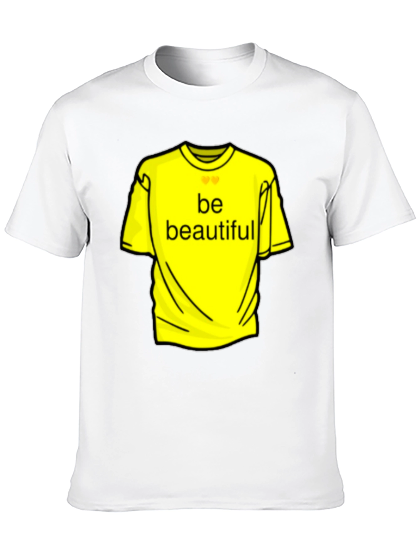 Black Be Beautiful Yellow Graphic Tee - Black Casual T-Shirt view 10