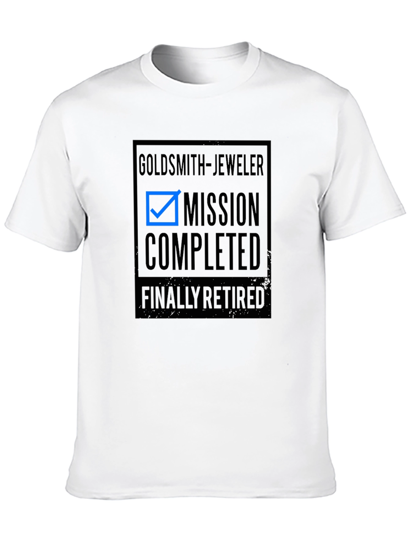 Black Retired Goldsmith Jeweler - Mission Completed T-Shirt view 10