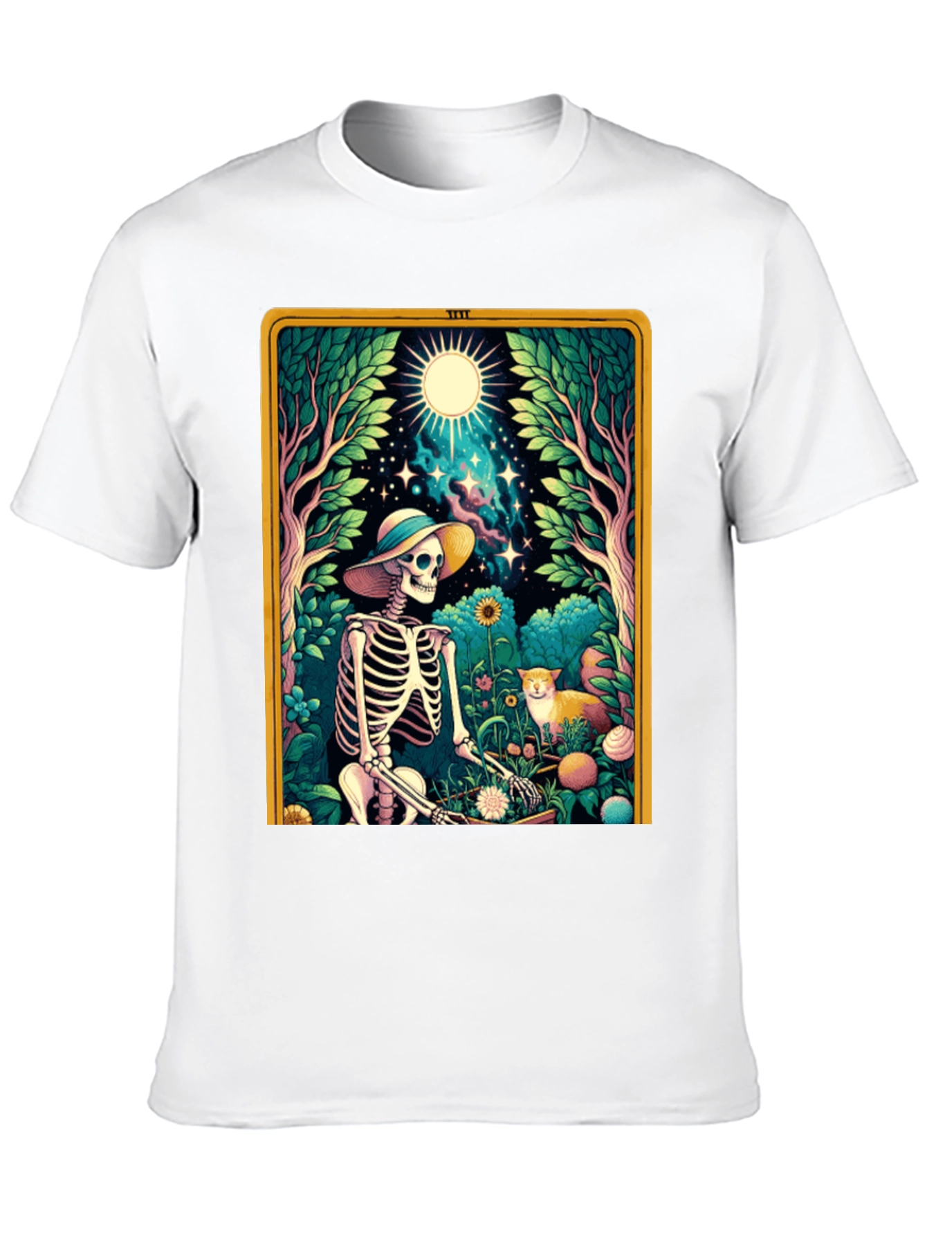 Black Skeleton Gardener Graphic Tee view 10