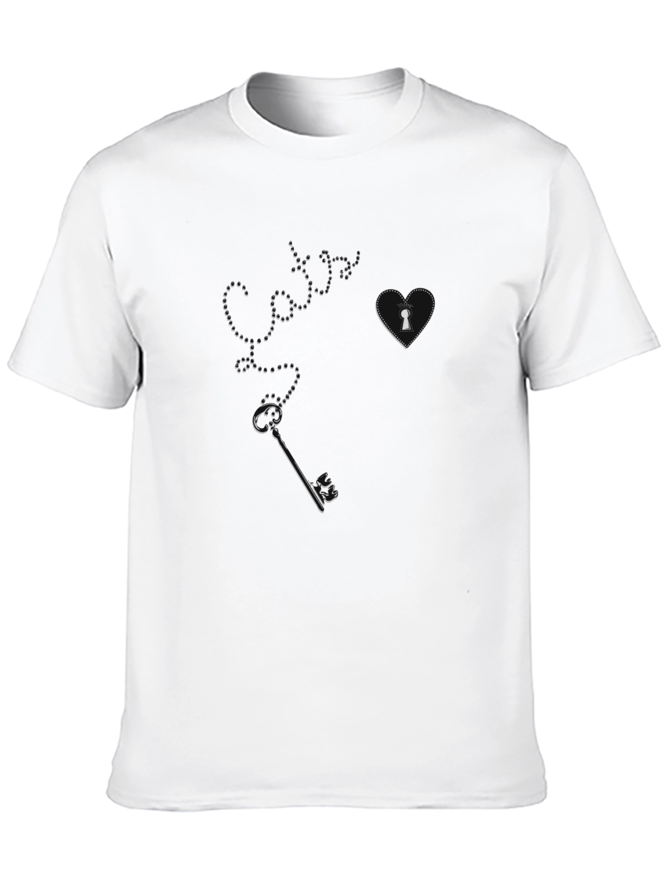 Black Key to My Heart T-Shirt - Stylish Graphic Tee view 10