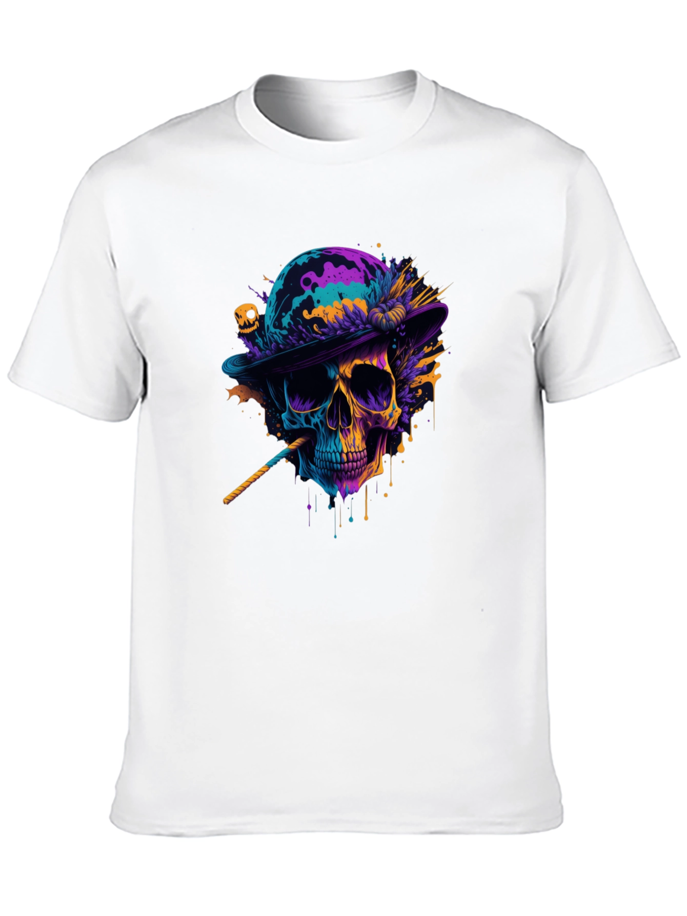 Black Skull Graphic T-Shirt - Vibrant Art Tee view 10