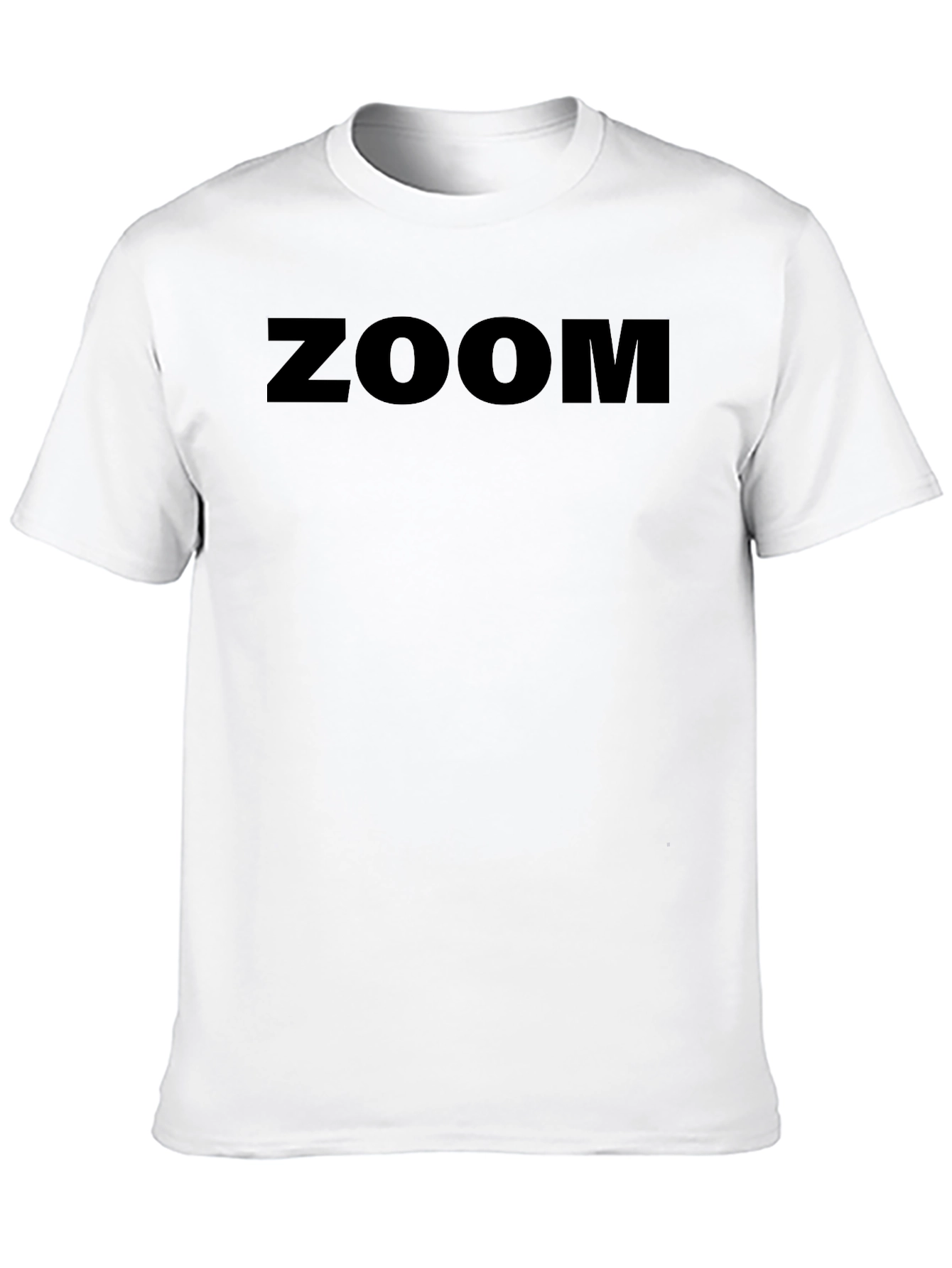 Black Zoom Black T-Shirt, Men's Casual Tee view 10