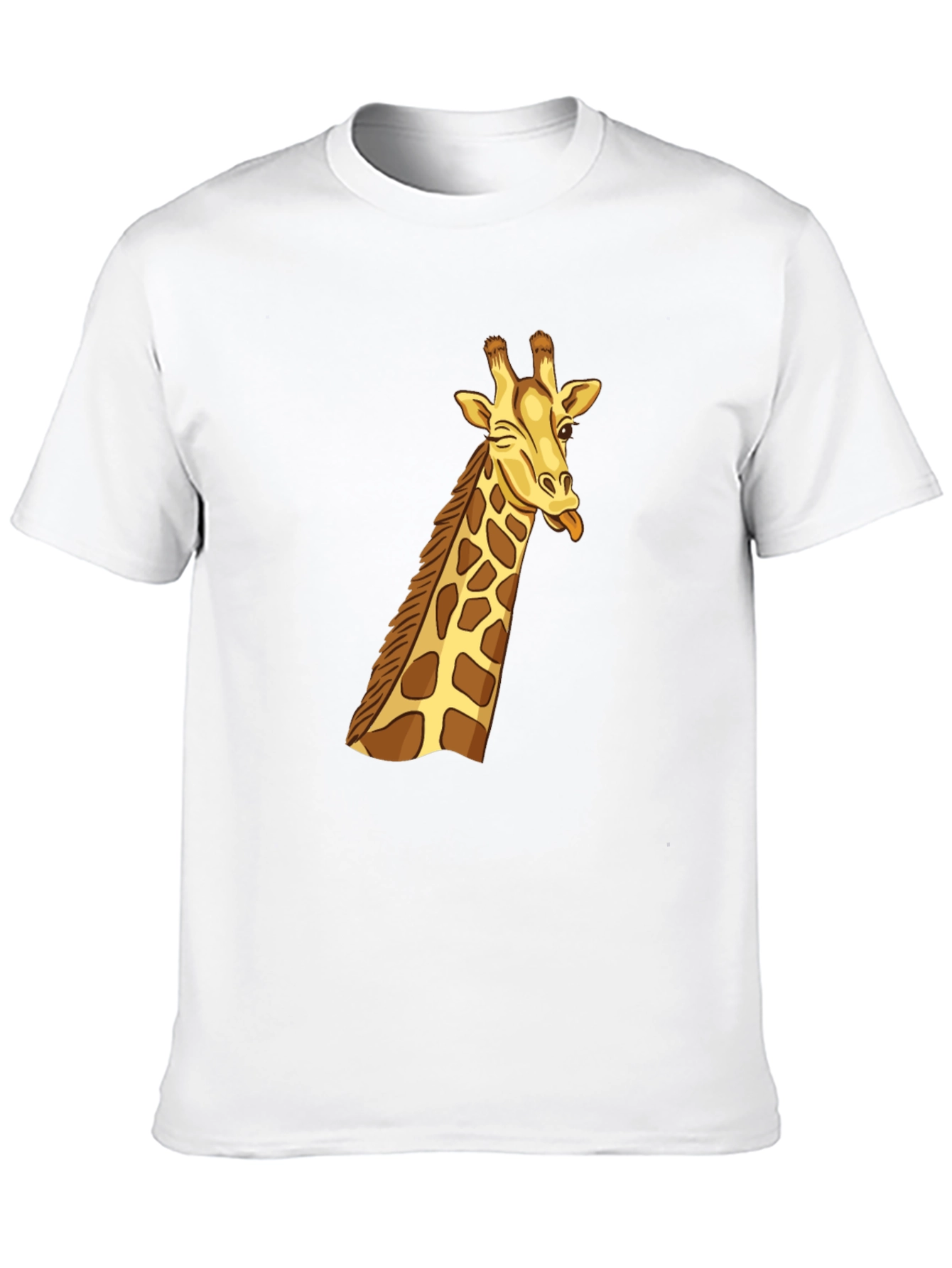Black Black Giraffe Graphic Tee - Novelty Cartoon T-Shirt view 10