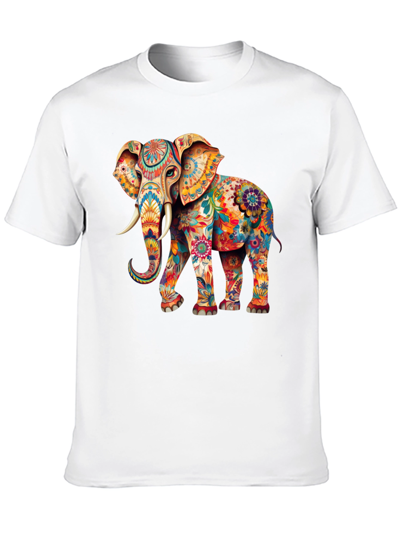Black Floral Elephant Graphic Tee - Trendy Black T-Shirt view 10