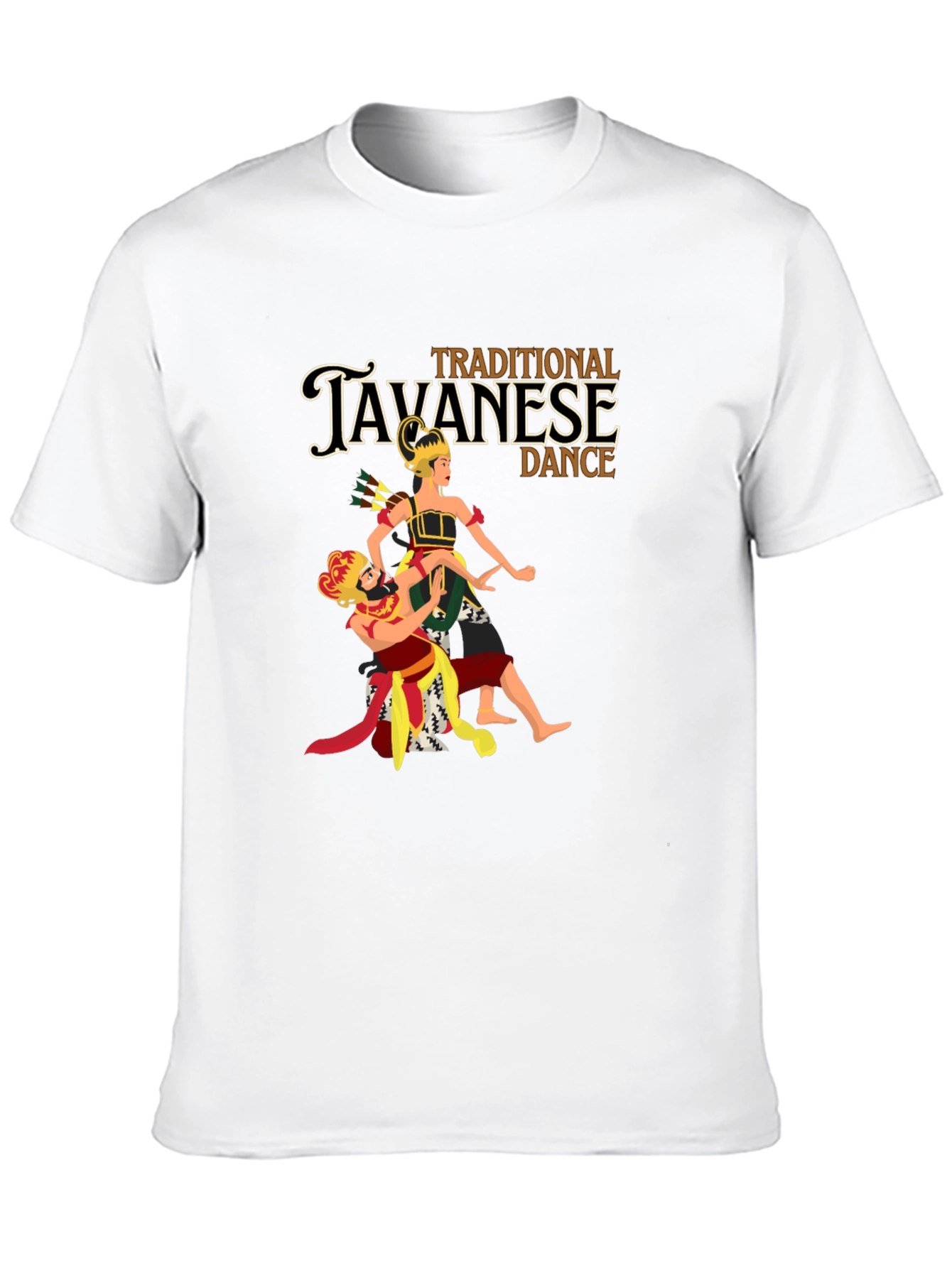 Black Javanese Dance Graphic Tee - Black Cotton Blend T-Shirt view 10