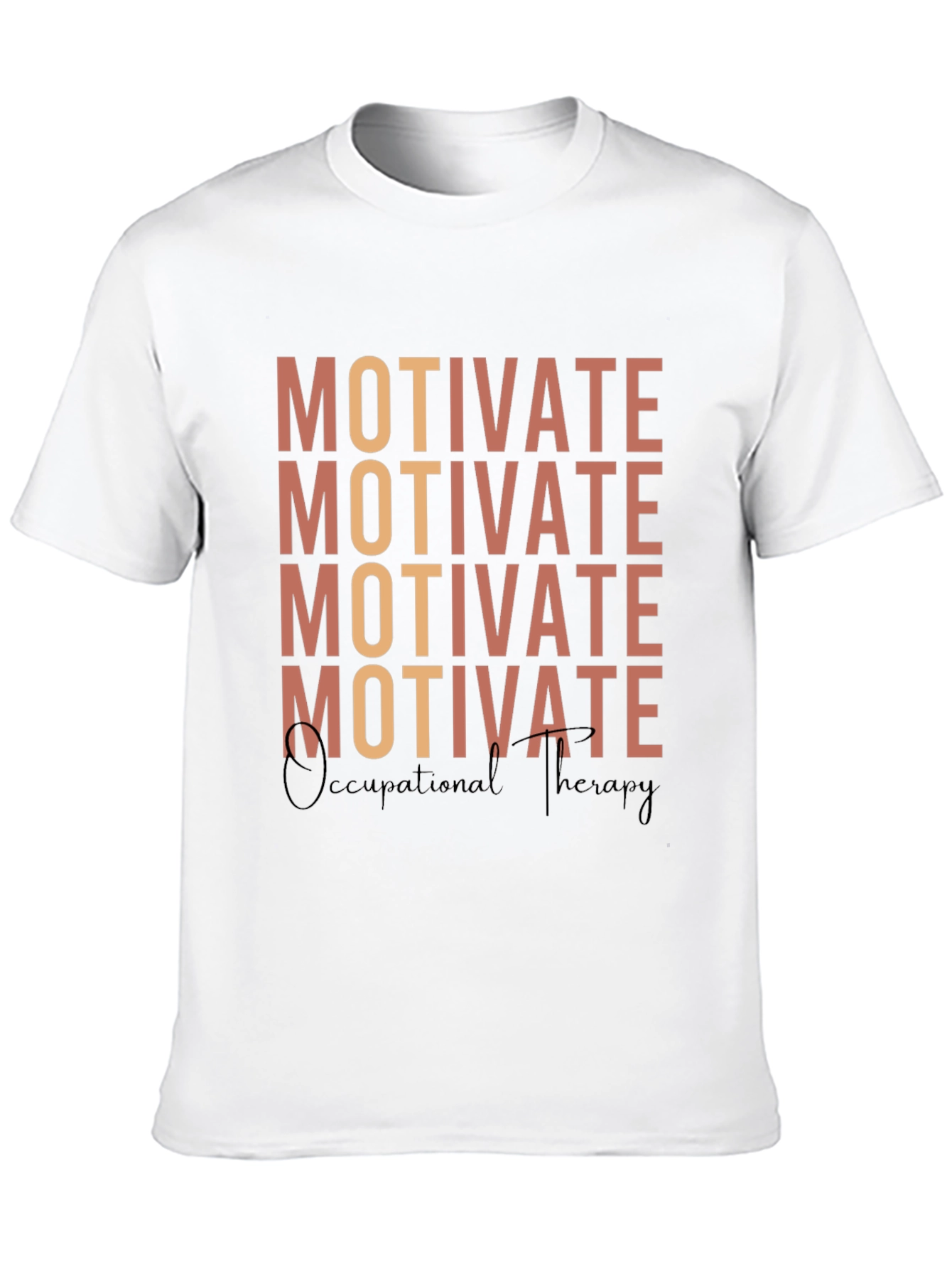 Black Motivate Occupational Therapy Graphic Tee view 10