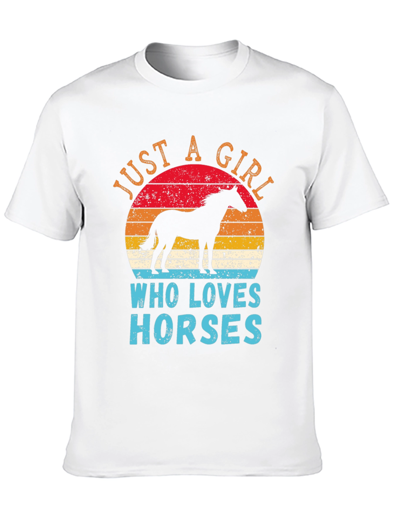 Black Just A Girl Who Loves Horses Black T-Shirt view 10