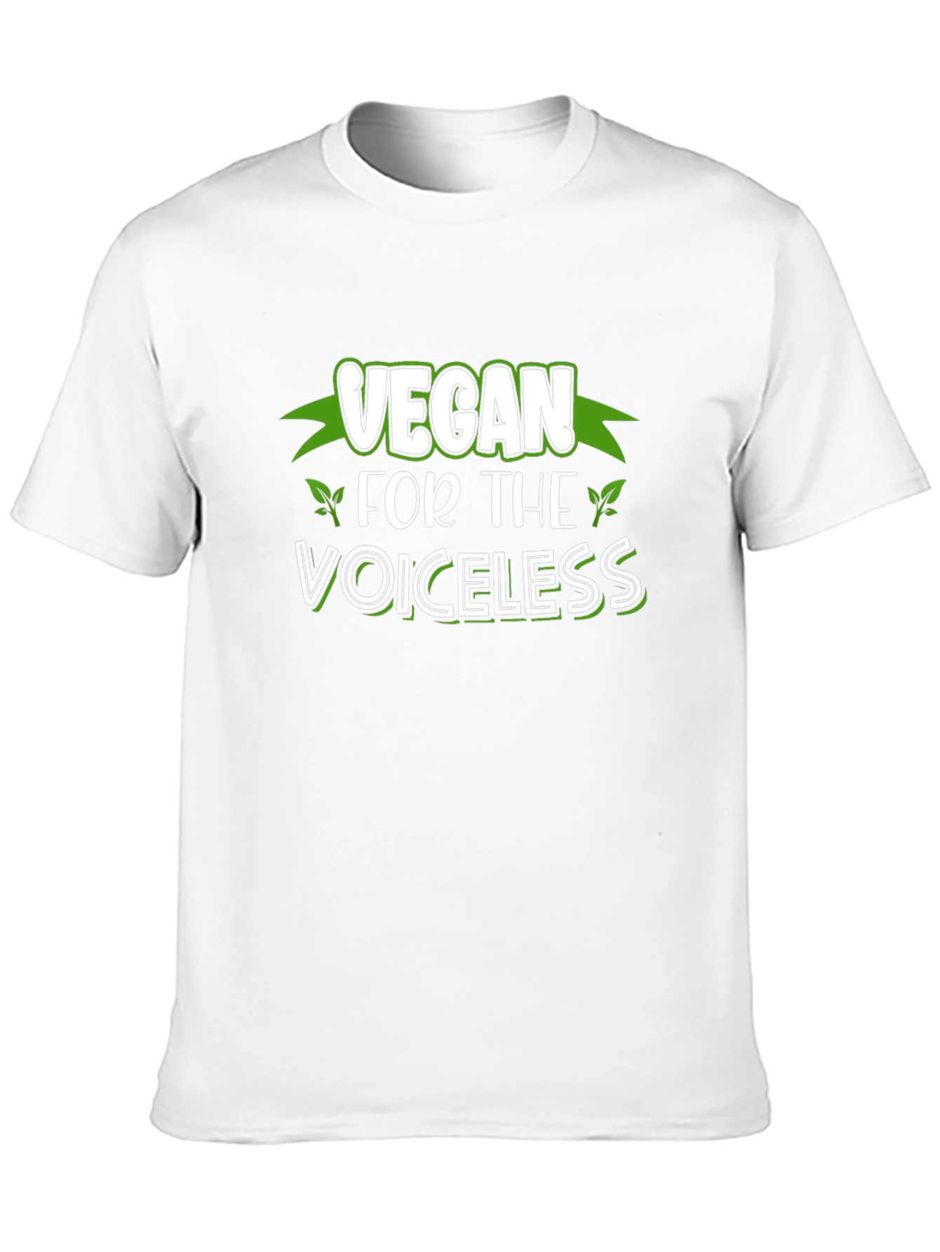Black Vegan for the Voiceless Black T-Shirt view 10