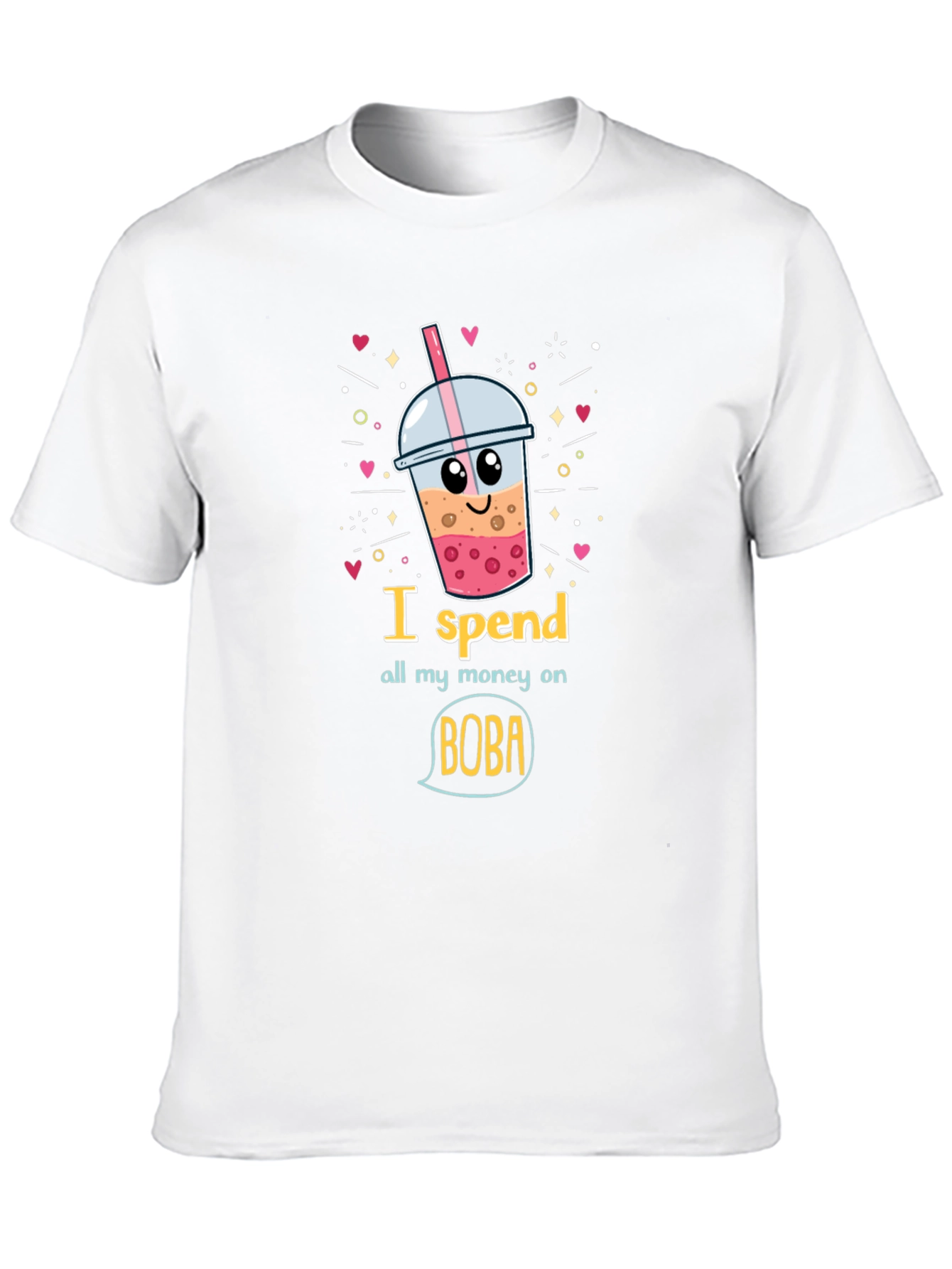 Black Boba Lover Tee: I Spend All My Money On Boba! view 10