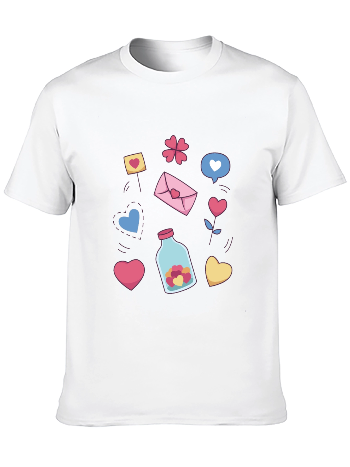 Black Heart Design Black T-Shirt view 10