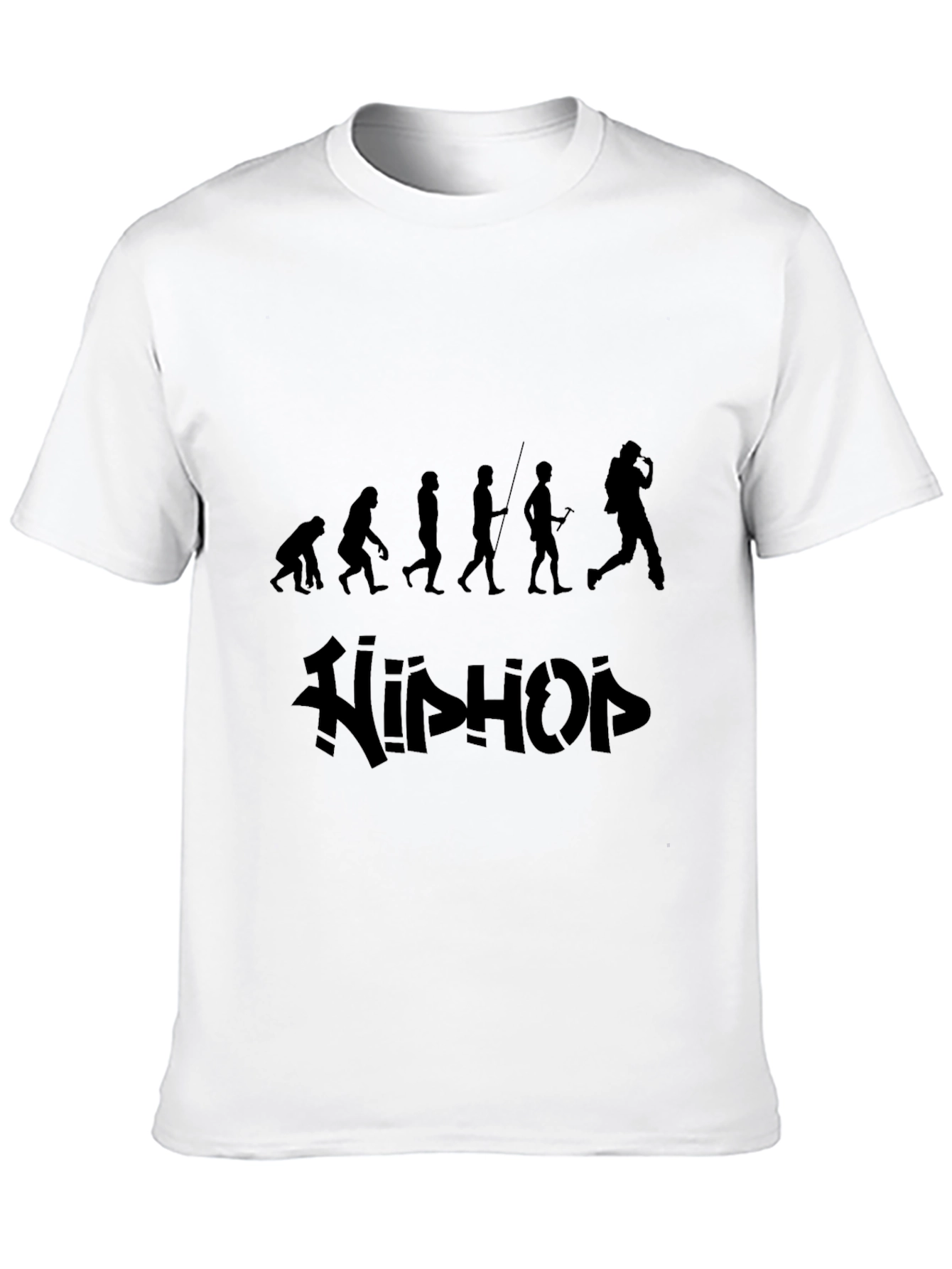 Black Hip Hop Evolution T-Shirt - Black Graphic Tee view 10