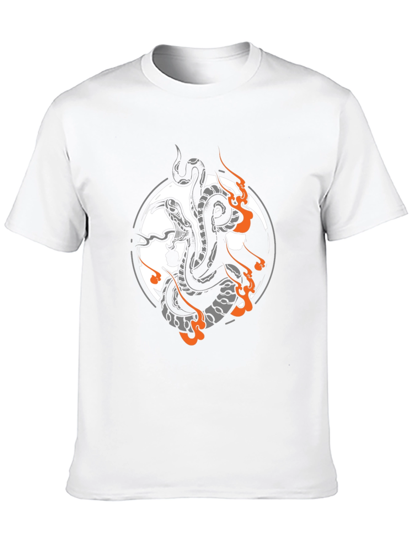 Black Men's Black Snake Graphic Tee view 10