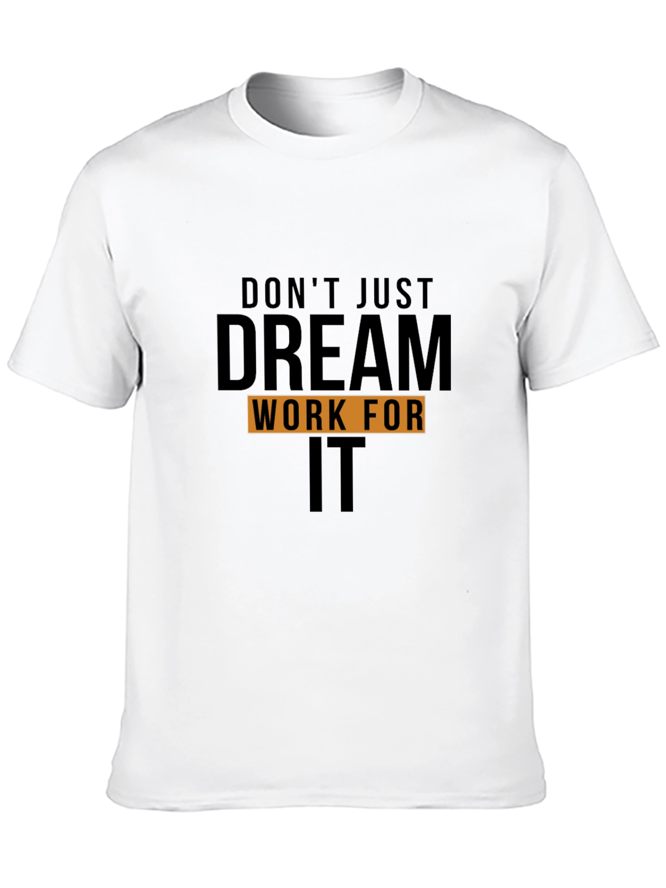 Black Motivational "Dream Work It" Black T-Shirt view 10