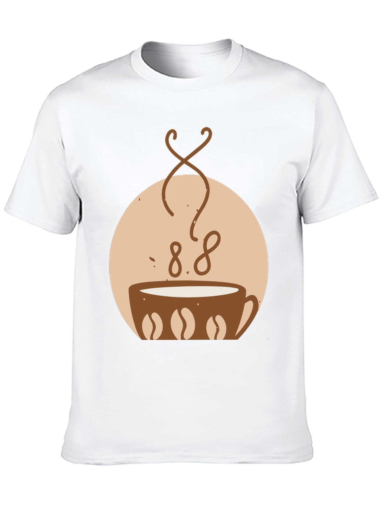 Black Coffee Lover T-Shirt - Coffee Bean Design view 10