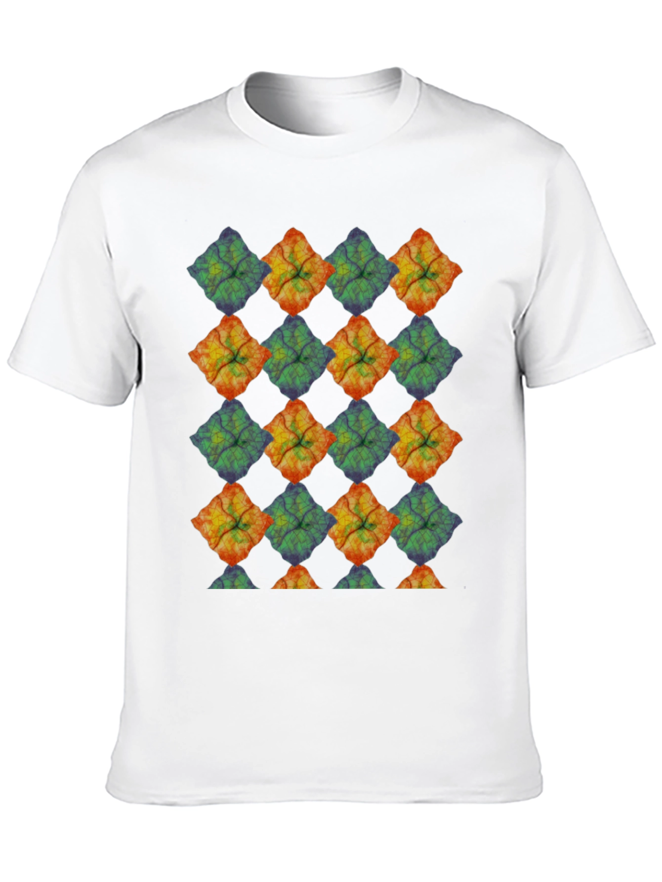 Black Abstract Geometric Pattern Black T-Shirt view 10