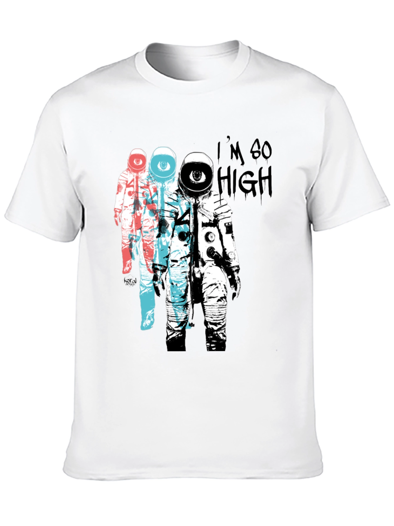 Black Astronaut Eye T-Shirt - I'm So High Graphic Tee view 10