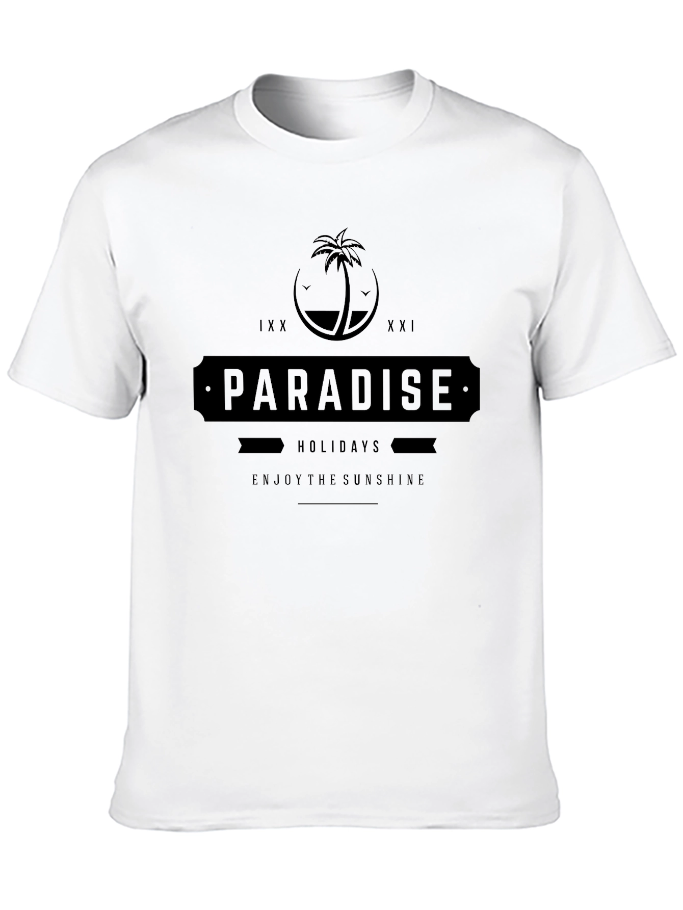 Black Paradise Holidays Black Graphic T-Shirt view 10