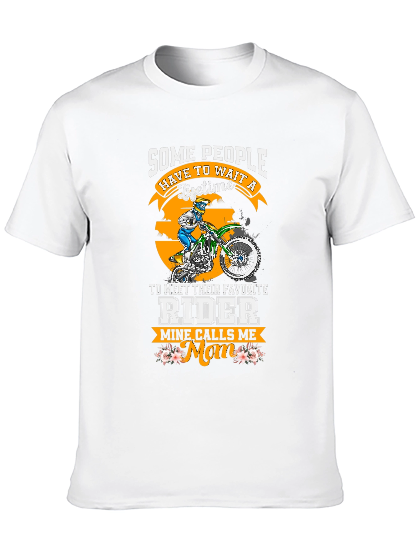 Black Dirt Bike Rider Mom T-Shirt view 10