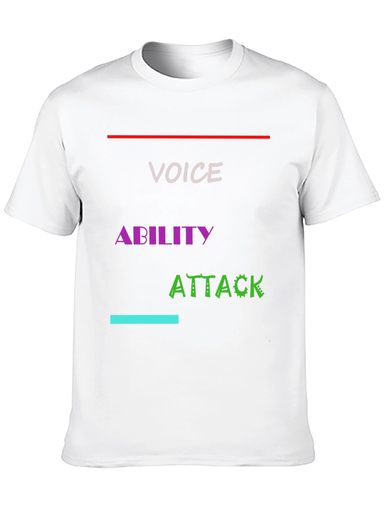 Black Voice Ability Attack Graphic T-Shirt view 10