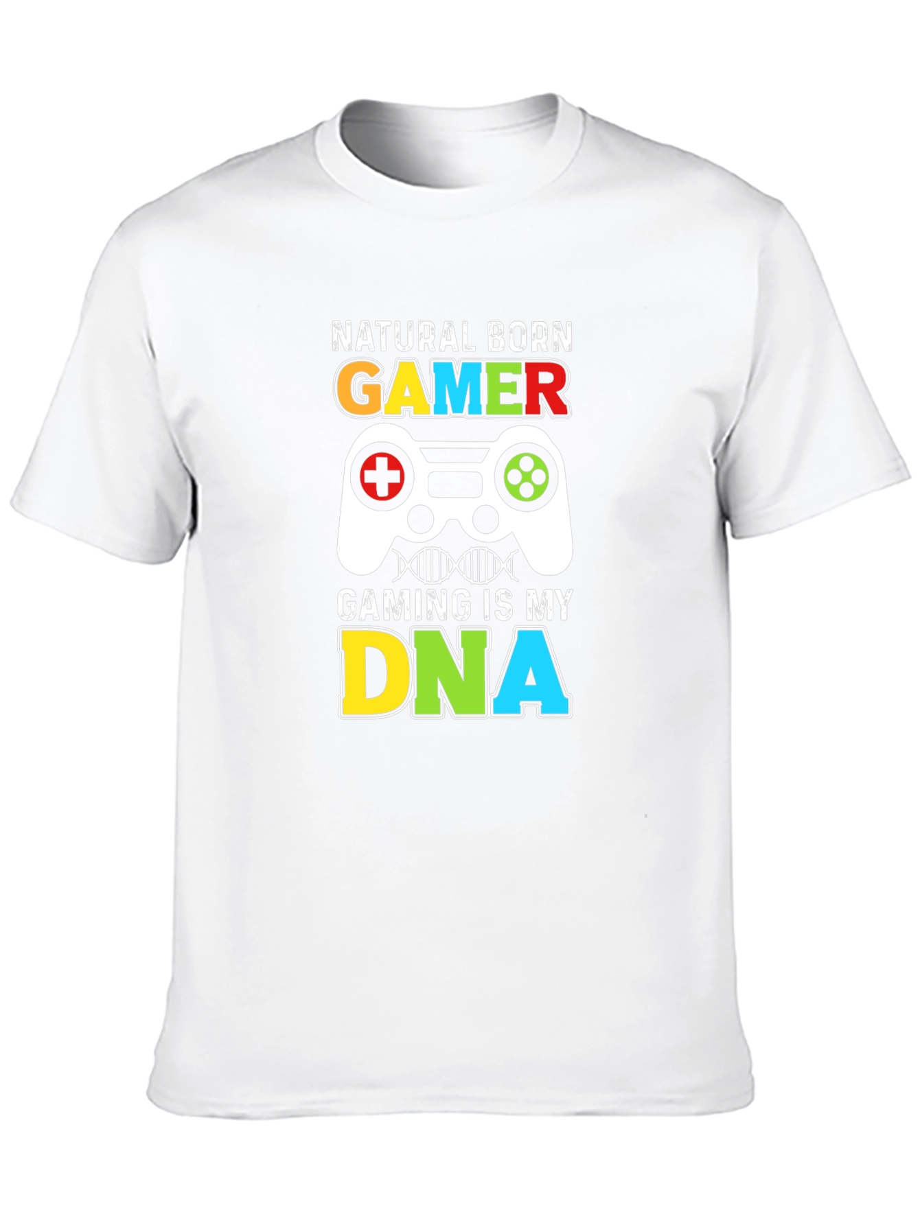 Black Natural Born Gamer T-Shirt - Gaming is My DNA view 10