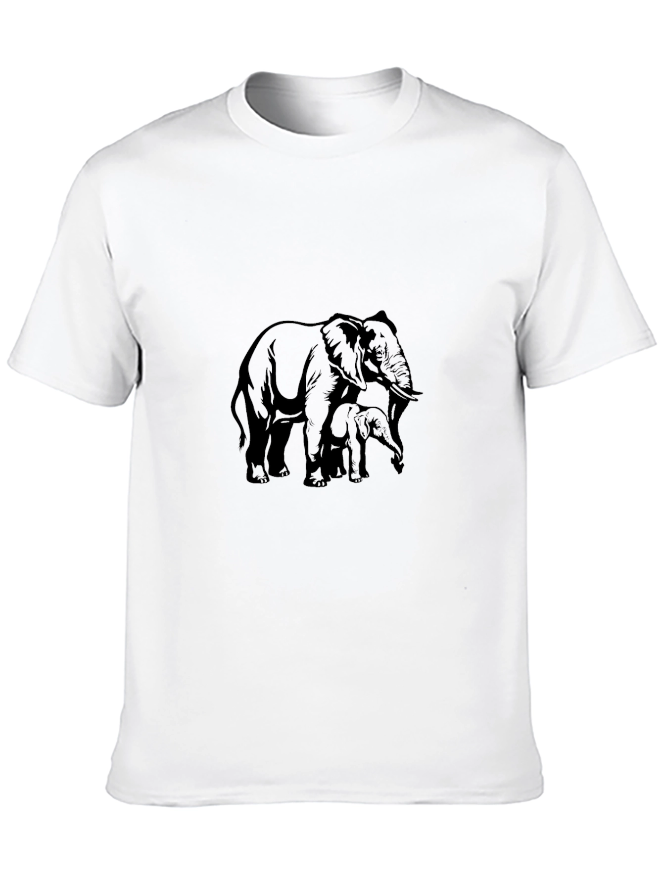 Black Elephant Graphic T-Shirt - Black Cotton Tee view 10