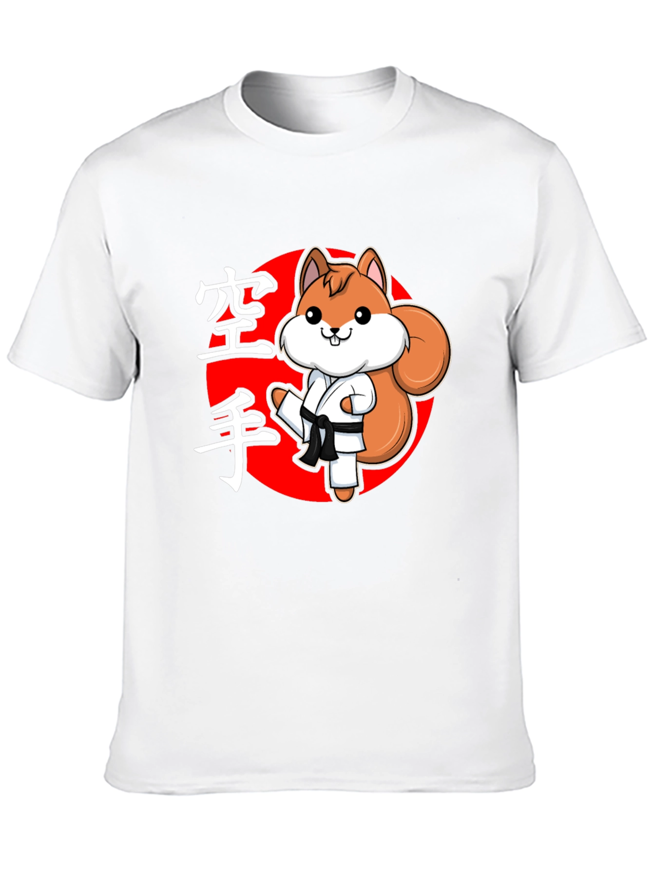 Black Karate Squirrel Black T-Shirt view 10