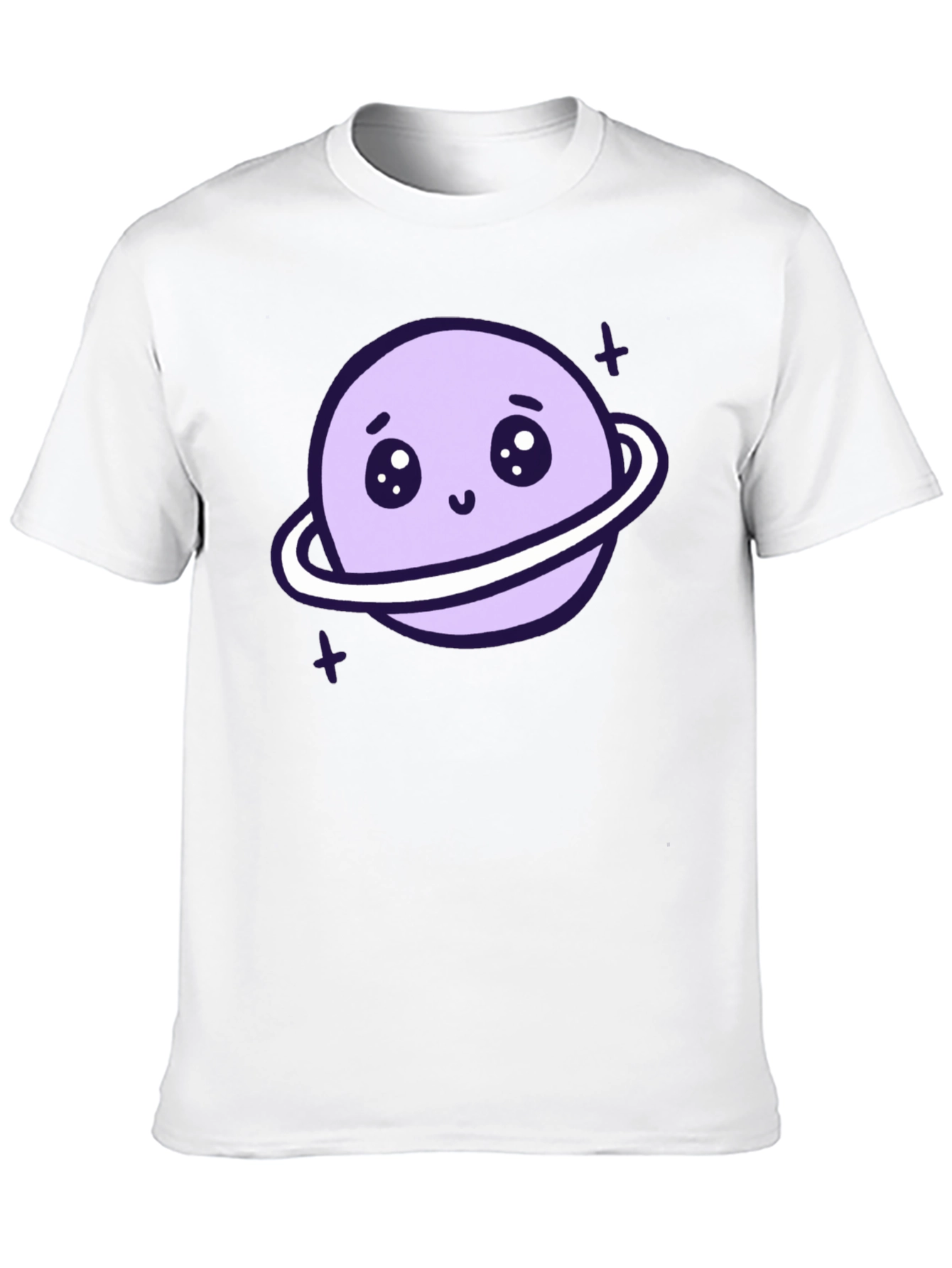 Black Cute Planet Graphic T-Shirt - Black view 10