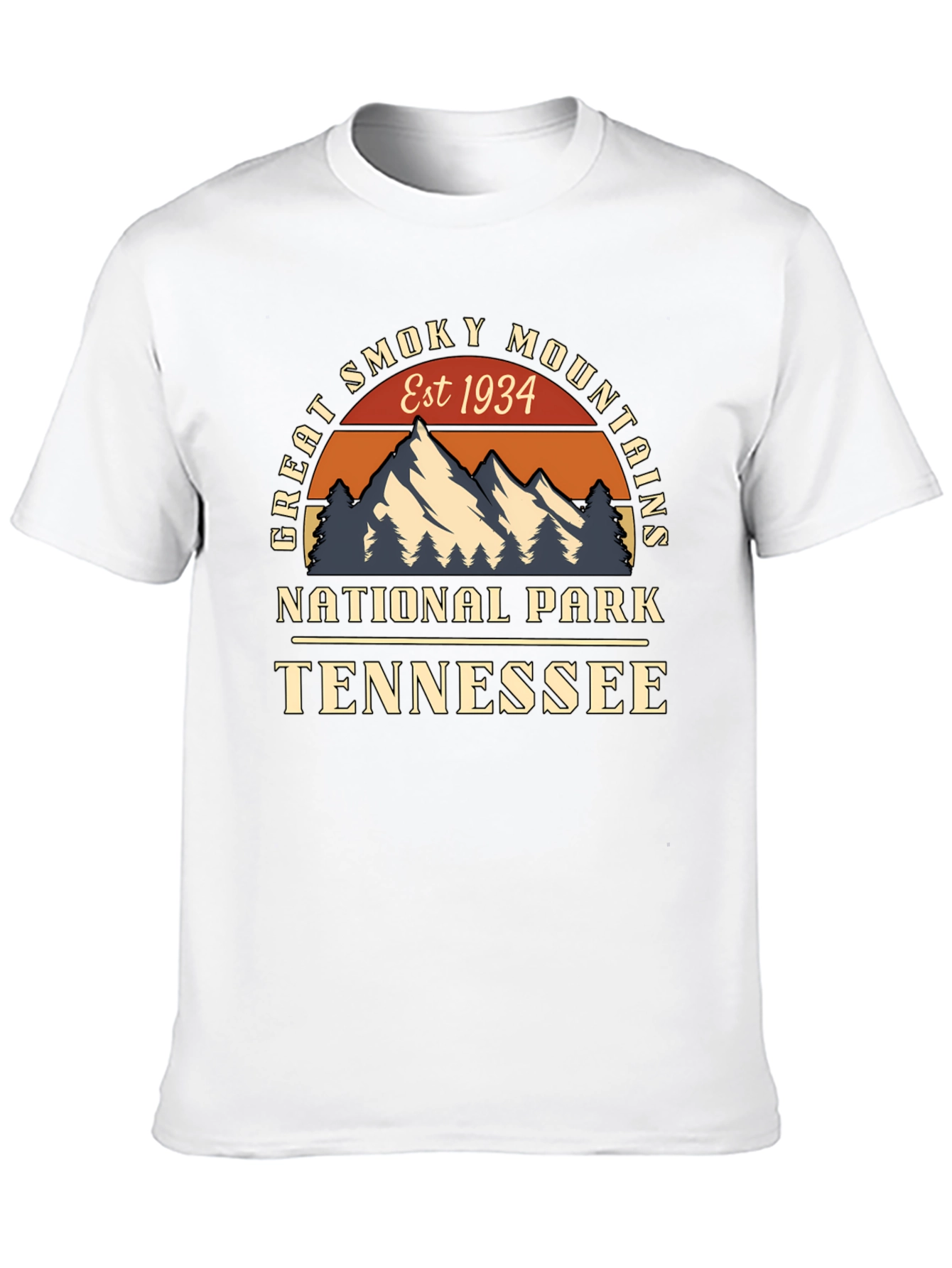 Black Great Smoky Mountains Tee - National Park Tennessee view 10