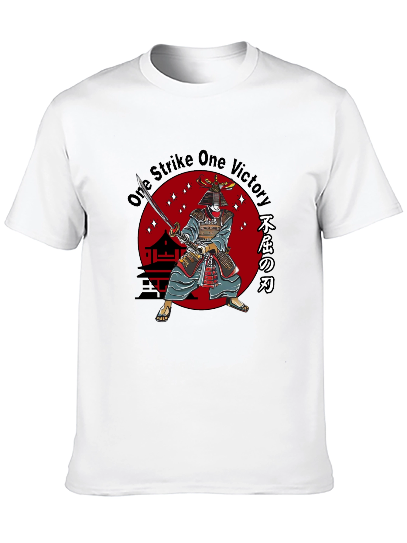 Black Samurai One Strike Victory Graphic Tee view 10