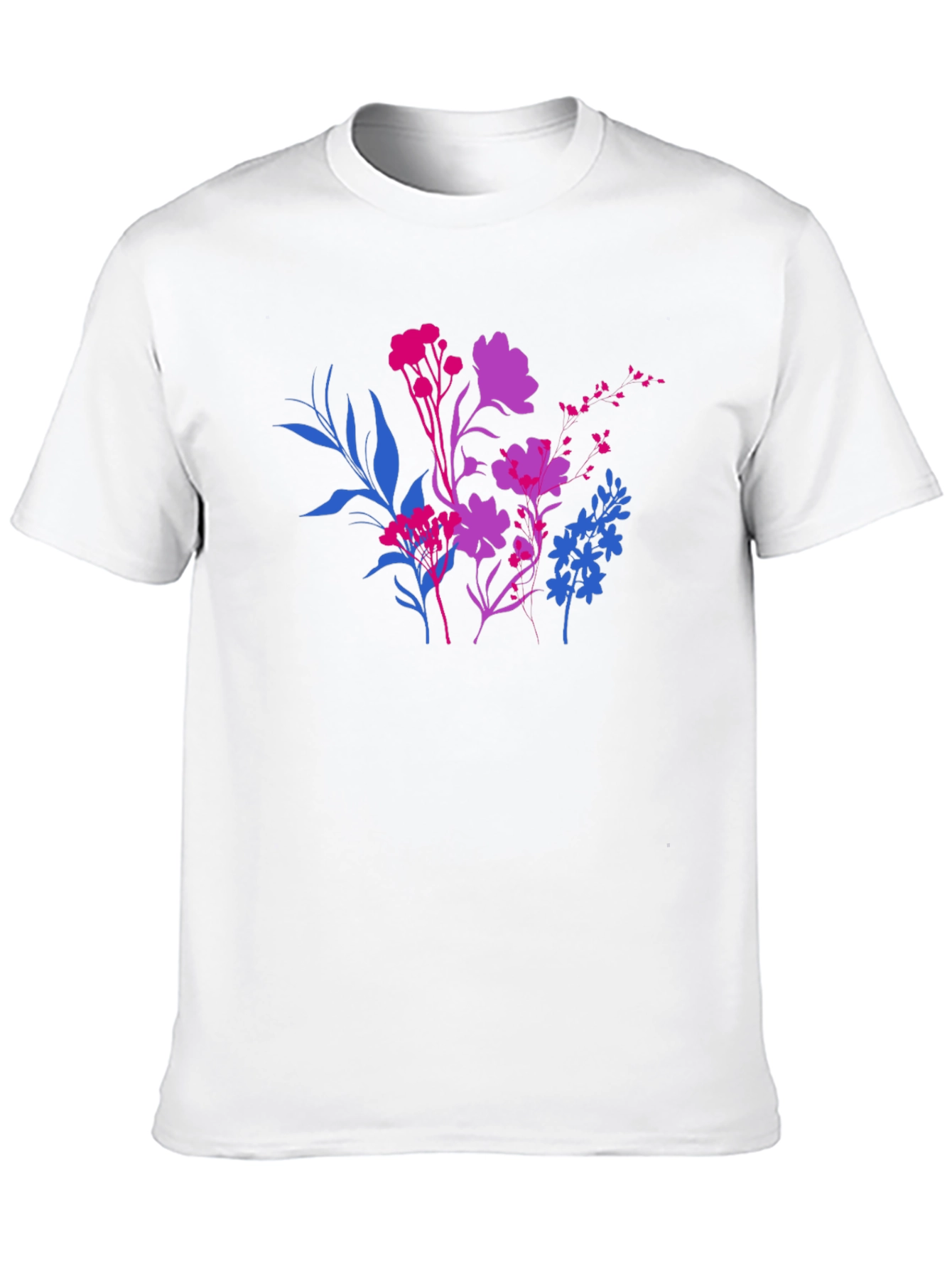 Floral Bi Pride T-Shirt - Bisexual Pride Flowers Tee - 10